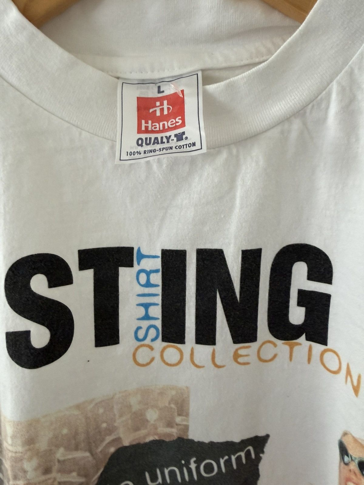 Hanes Vintage Sting Shirt Collection Rare Graphic Sunglasses Promo Size US L / EU 52-54 / 3 - 3 Thumbnail