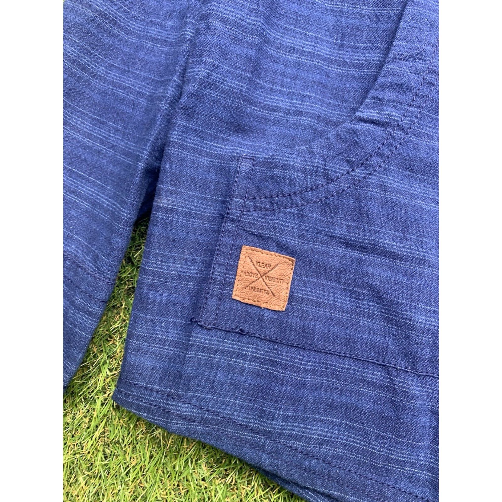 KAVU Kavu Mens Small Hoodie Full Zip Striped Sweatshirt Hiking Outdoor Logo Blue Knit Cotton Polyester Winter 90s 00s 2000s Size US S / EU 44-46 / 1 - 3 Thumbnail