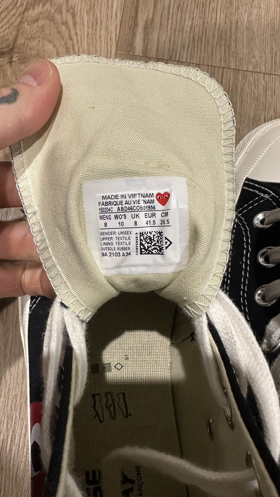 Comme des Garcons Hi Top CDG Chucks Size US 8 / EU 41 - 9 Thumbnail