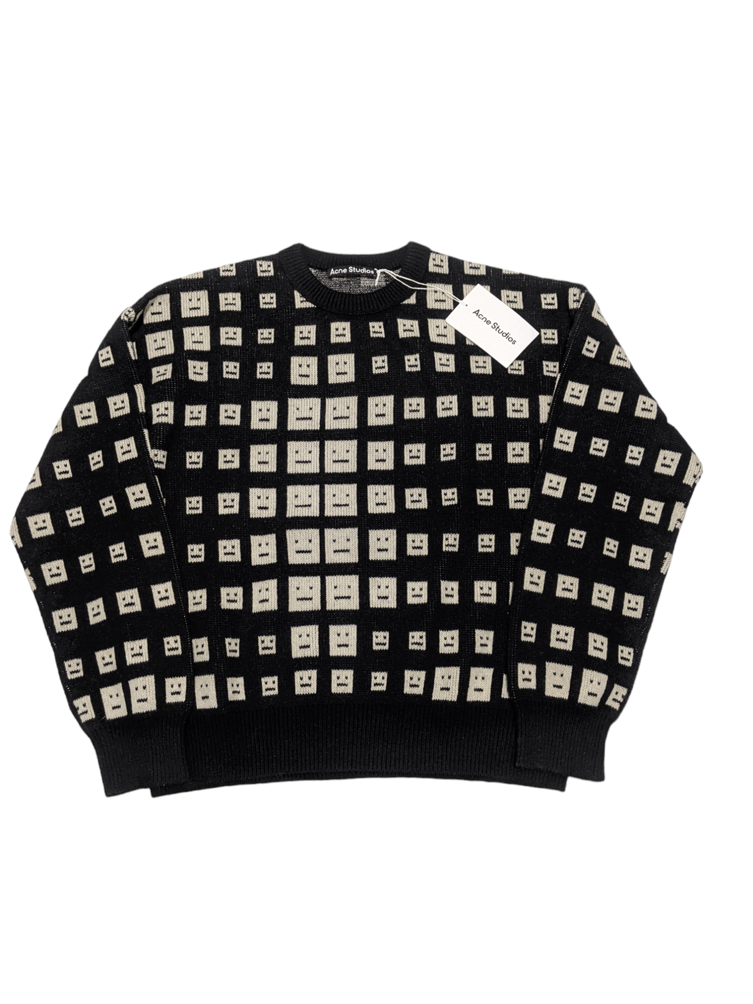image of Acne Studios Wool Knit in Black White, Men's (Size Medium)