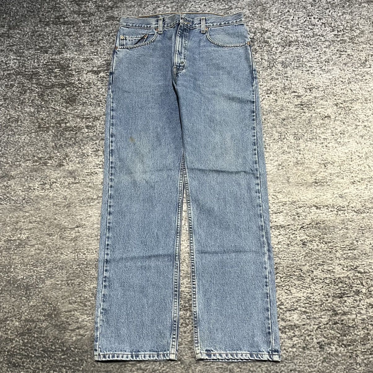 Levi's VINTAGE 90s LEVI'S 505 REGULAR FIT STRAIGHT LEG BLUE JEANS Size US 34 / EU 50 - 2 Thumbnail