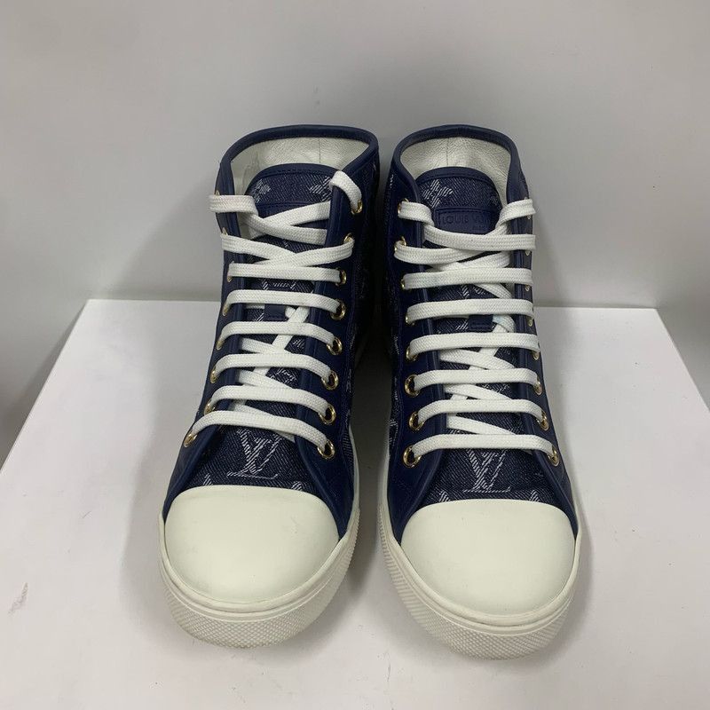 Louis Vuitton Louis Vuitton Classic Denim Lace-Up Sneakers - Size US 8 / EU 41 - 2 Thumbnail