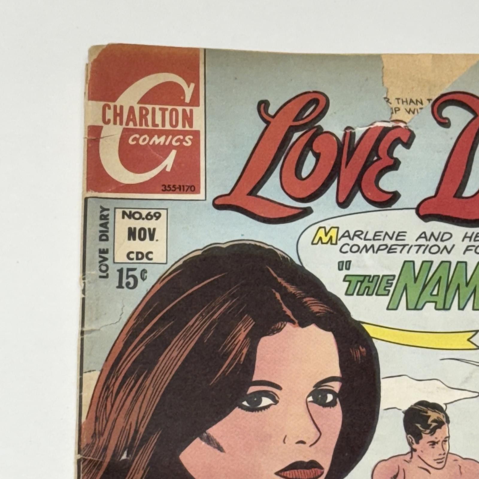 Other Vtg 1970 Charlton Comics Love Diary Vol 2 #69 Rare 15 Cents Size ONE SIZE - 3 Thumbnail