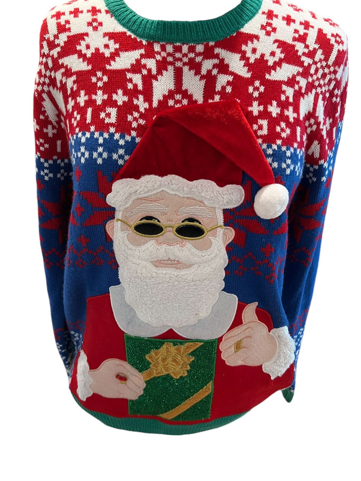 Other Holiday Time Ugly Christmas Sweater Party Santa Claus Sz L Size US L / EU 52-54 / 3 - 2 Thumbnail