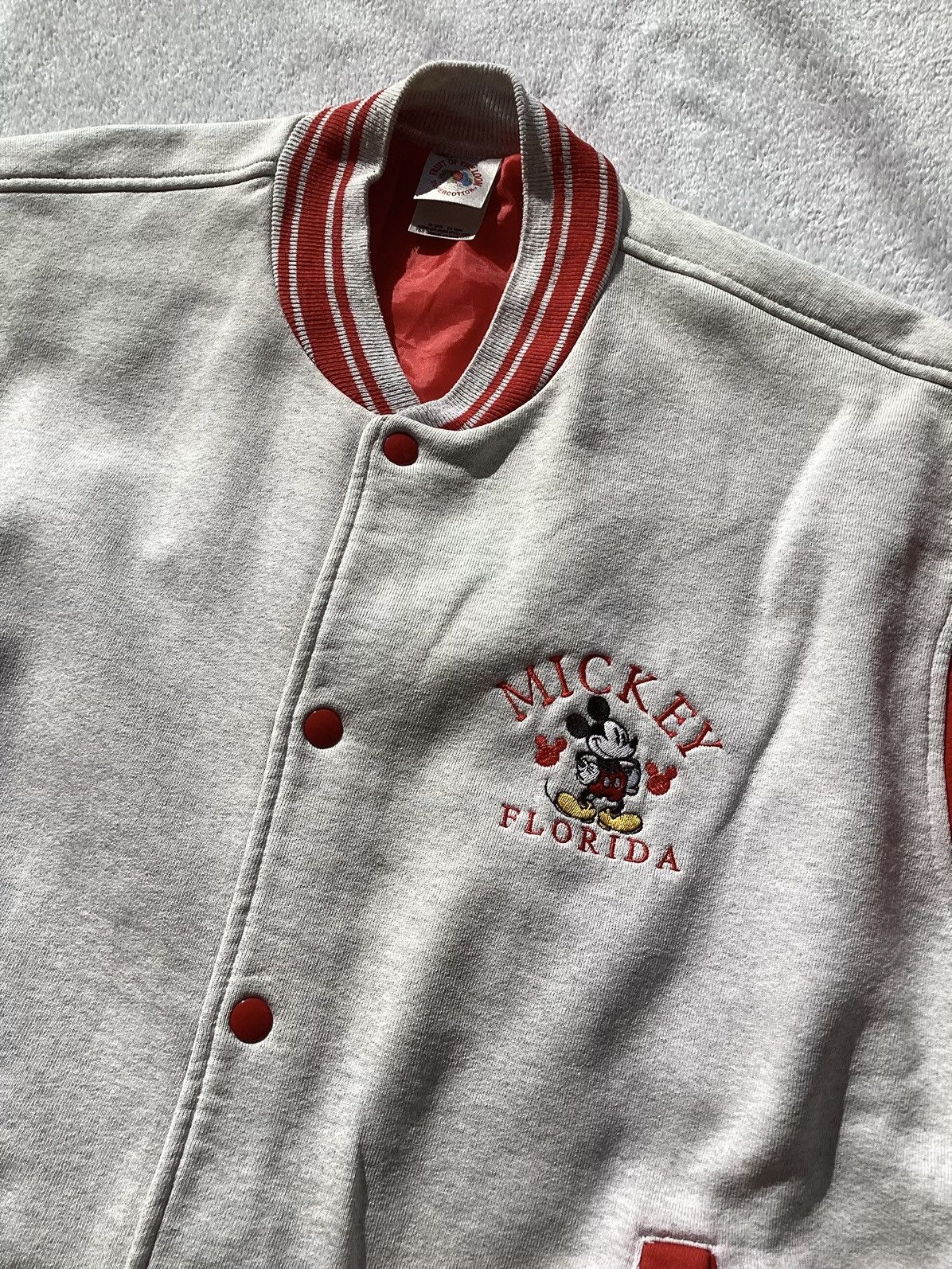 Disney Vintage 90s Mickey Mouse Florida varsity letterman jacket Size US XL / EU 56 / 4 - 3 Thumbnail