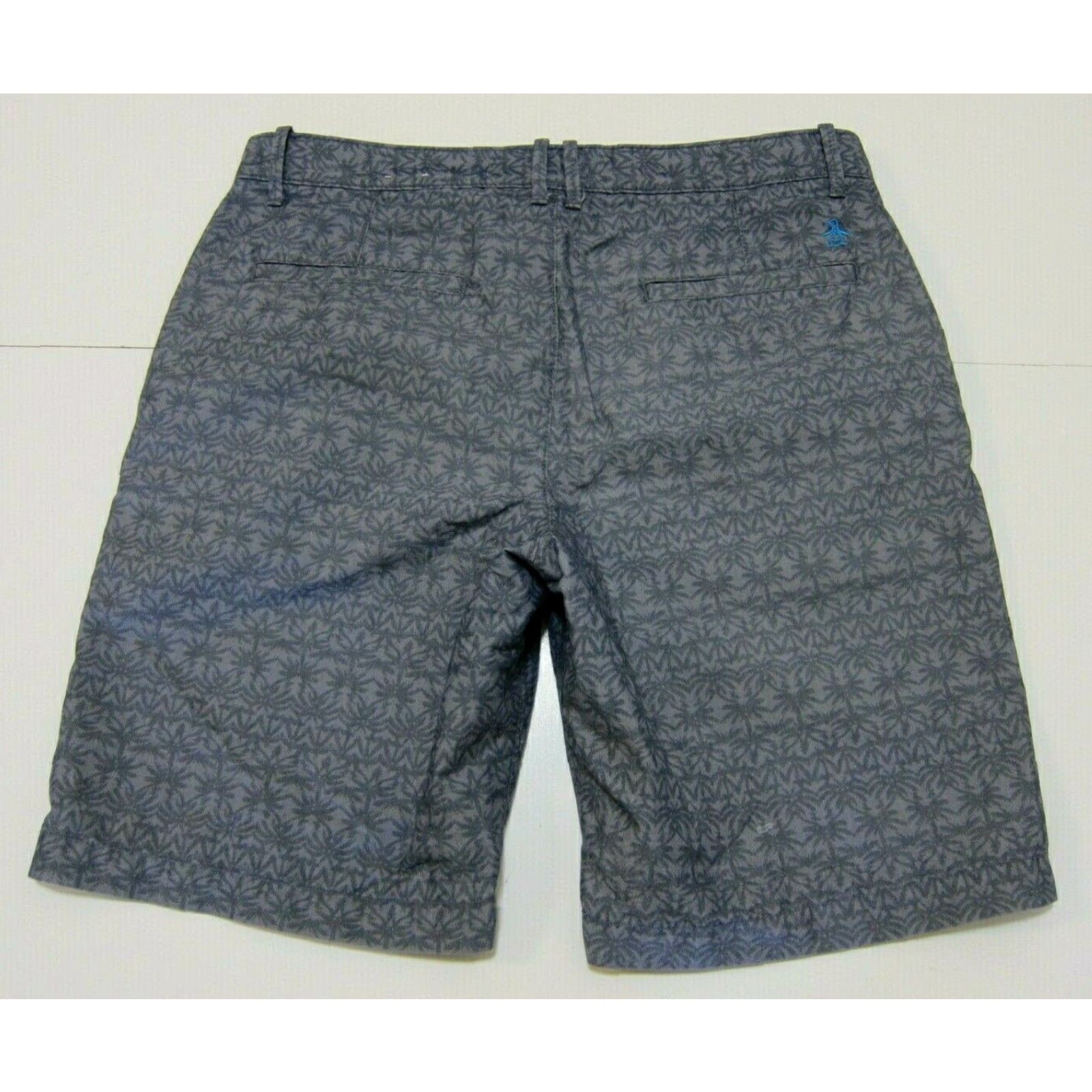 Vintage Penguin Munsingwear Cotton Palm Tree Grey Chino Bermuda Casual Shorts Women 32 Size 24" / US 00 / IT 34 - 2 Thumbnail