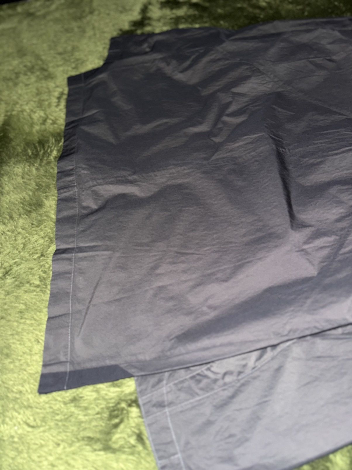Japanese Brand [XL] Cost per Kilo Gathered Nylon Dart-Detail Shirt Charcoal Size US XL / EU 56 / 4 - 10 Thumbnail