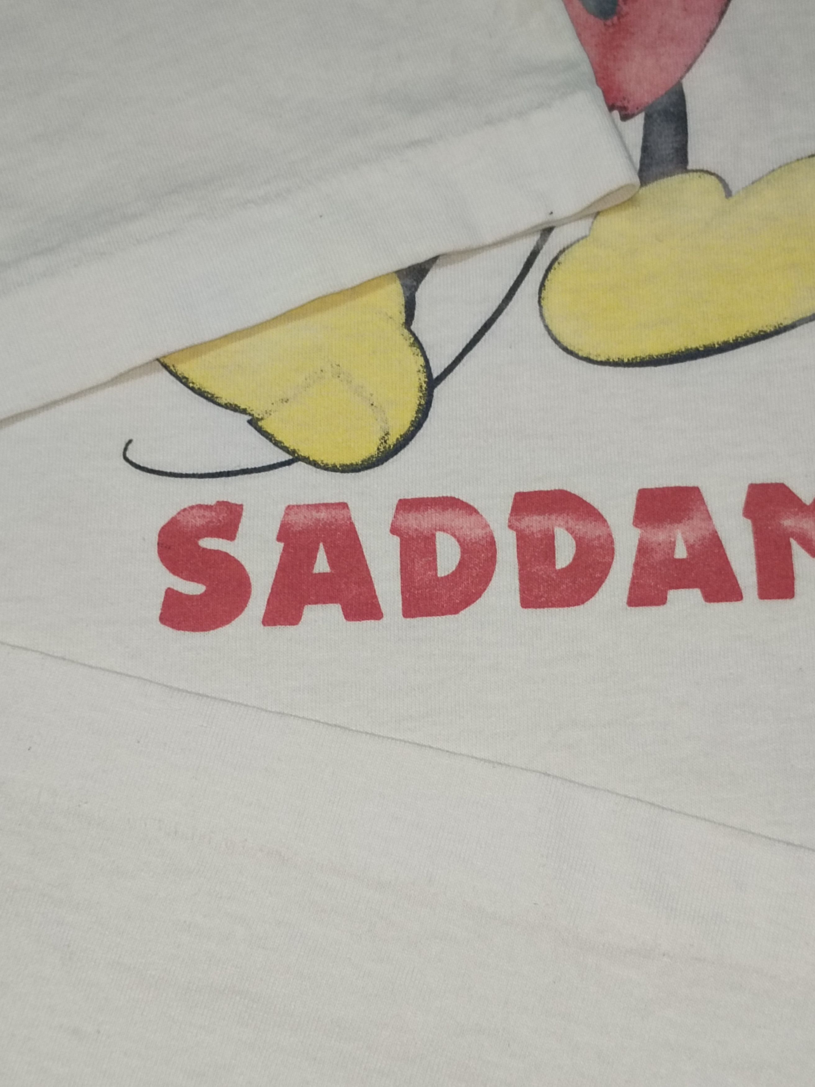 Band Tees Vintage 80s Mickey Mouse F#ck Saddam Hussein T-Shirt Size US XL / EU 56 / 4 - 4 Thumbnail