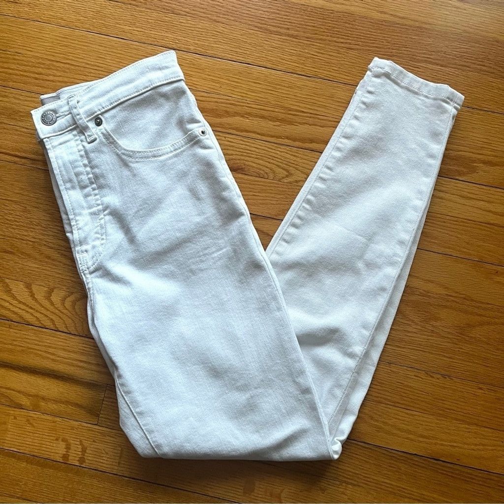 Everlane EVERLANE White High Waisted Skinny Ankle Jeans Size 26 Size 26" / US 2 / IT 38 - 2 Thumbnail