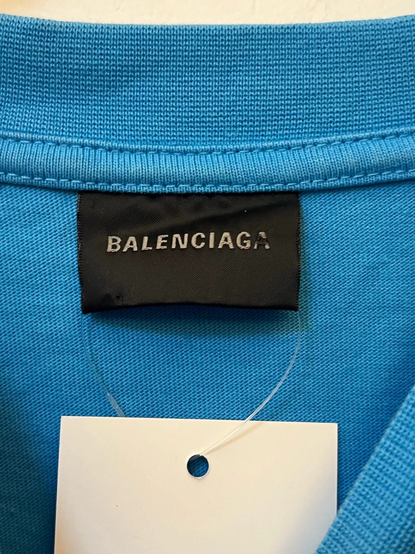 Balenciaga Balenciaga SS23 Blue Logo Short Sleeve Tee Size XXS / US 00 / IT 34 - 3 Thumbnail