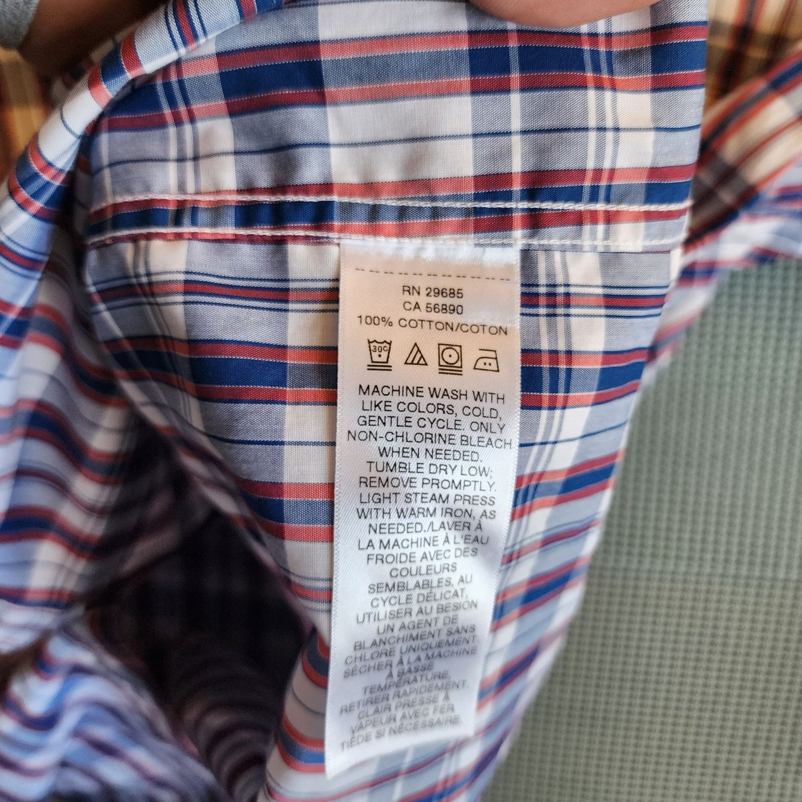 Pendleton Pendleton Men's XL Short Sleeve Plaid Striped Shirt Cotton Size US XL / EU 56 / 4 - 6 Thumbnail