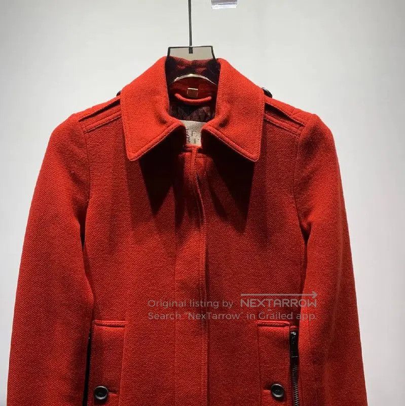 Burberry Burberry Red Wool Women's Coat. Size M / US 6-8 / IT 42-44 - 7 Thumbnail