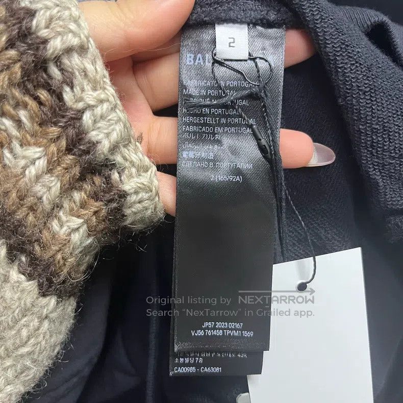 Balenciaga Balenciaga Black letter pattern printed hooded long-sleeve Size US M / EU 48-50 / 2 - 4 Thumbnail