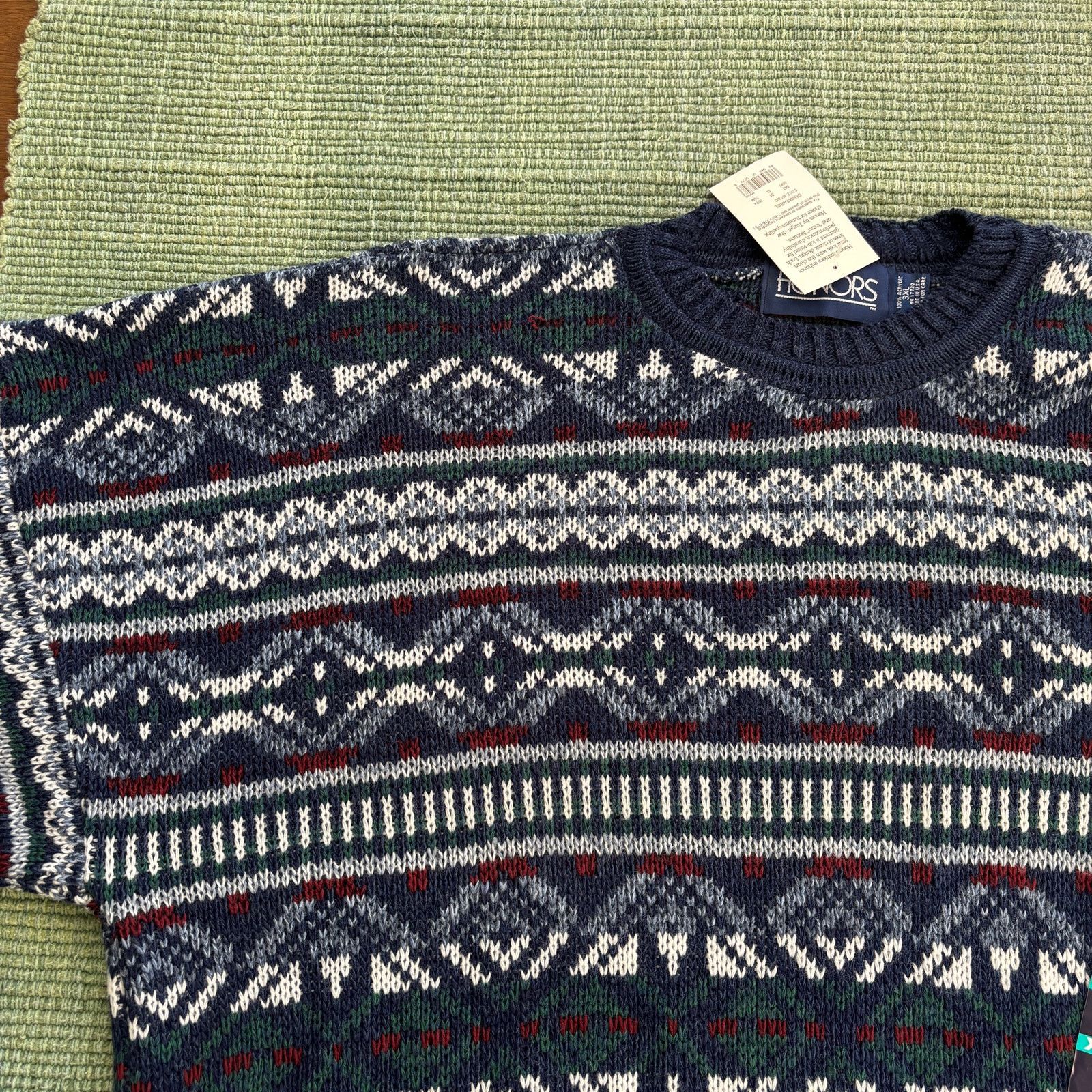 Vintage Deadstock Vintage Honors blue knit acrylic sweater XXXL Size US XXL / EU 58 / 5 - 7 Thumbnail