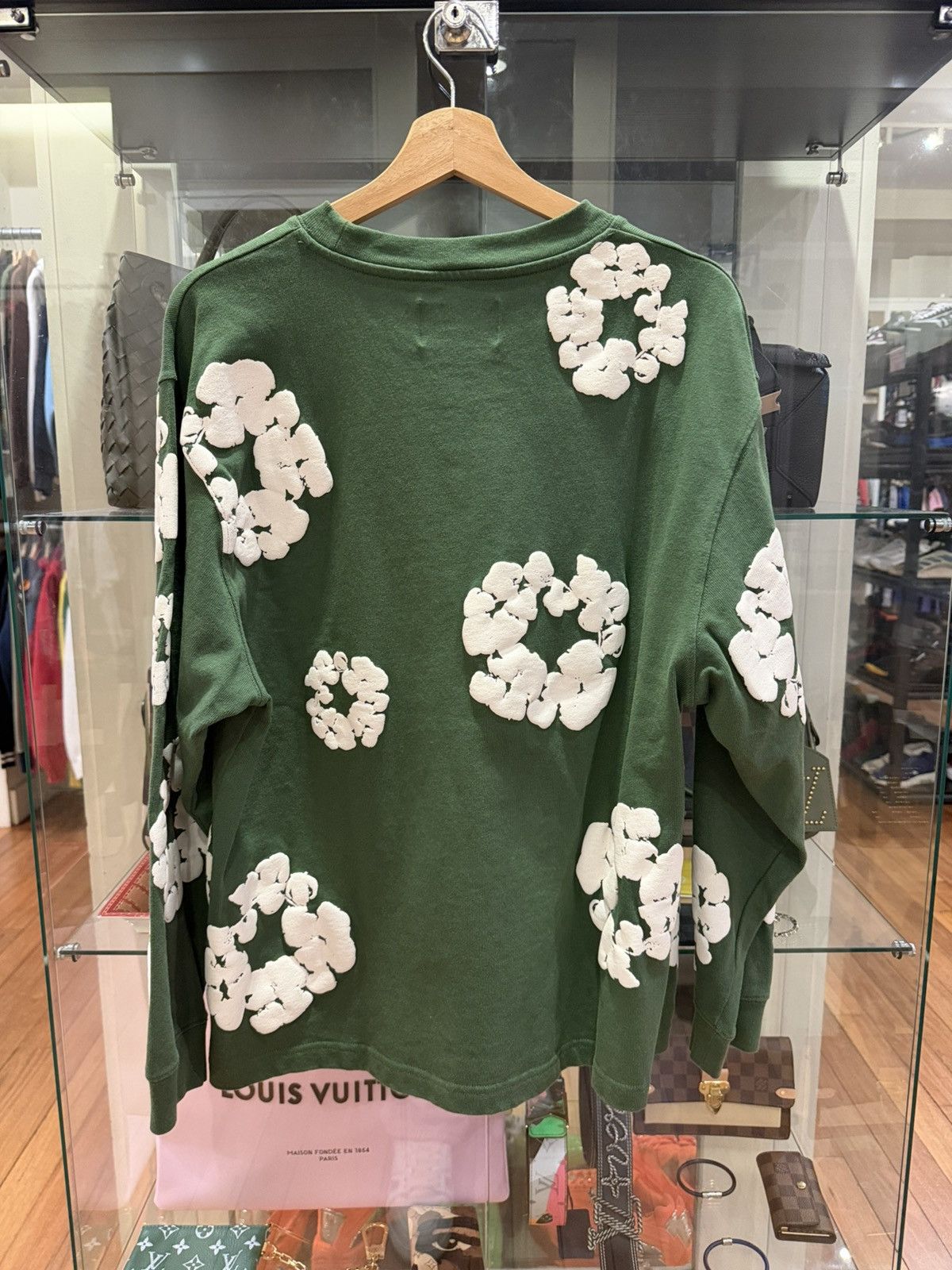 DENIM TEARS Denim Tears Wreath Longsleeve - Green Size US L / EU 52-54 / 3 - 2 Thumbnail
