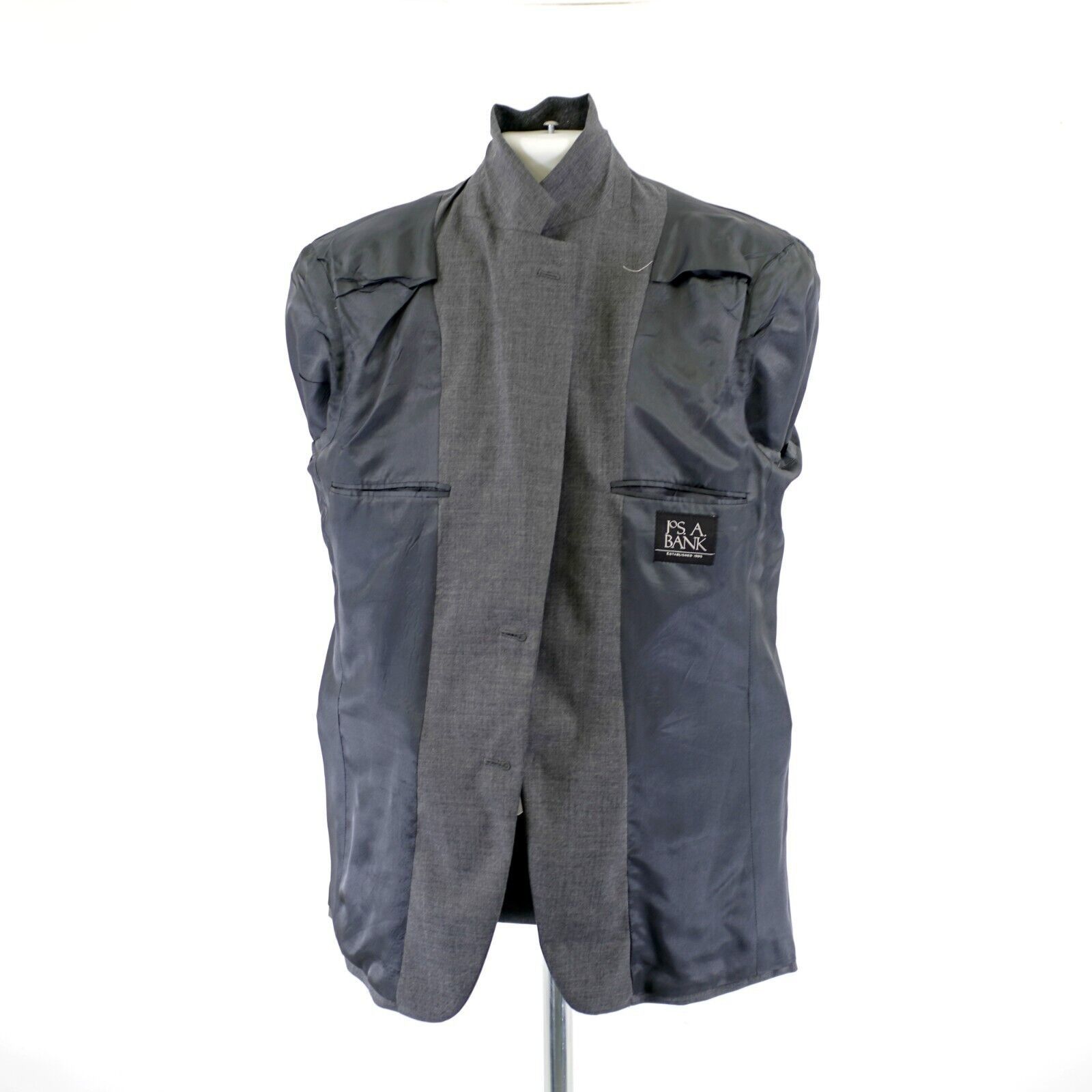 Jos. A. Bank Jos A Bank Wool Gray 40R 2 Button Suit Jacket / Blazer Size 40R - 10 Thumbnail