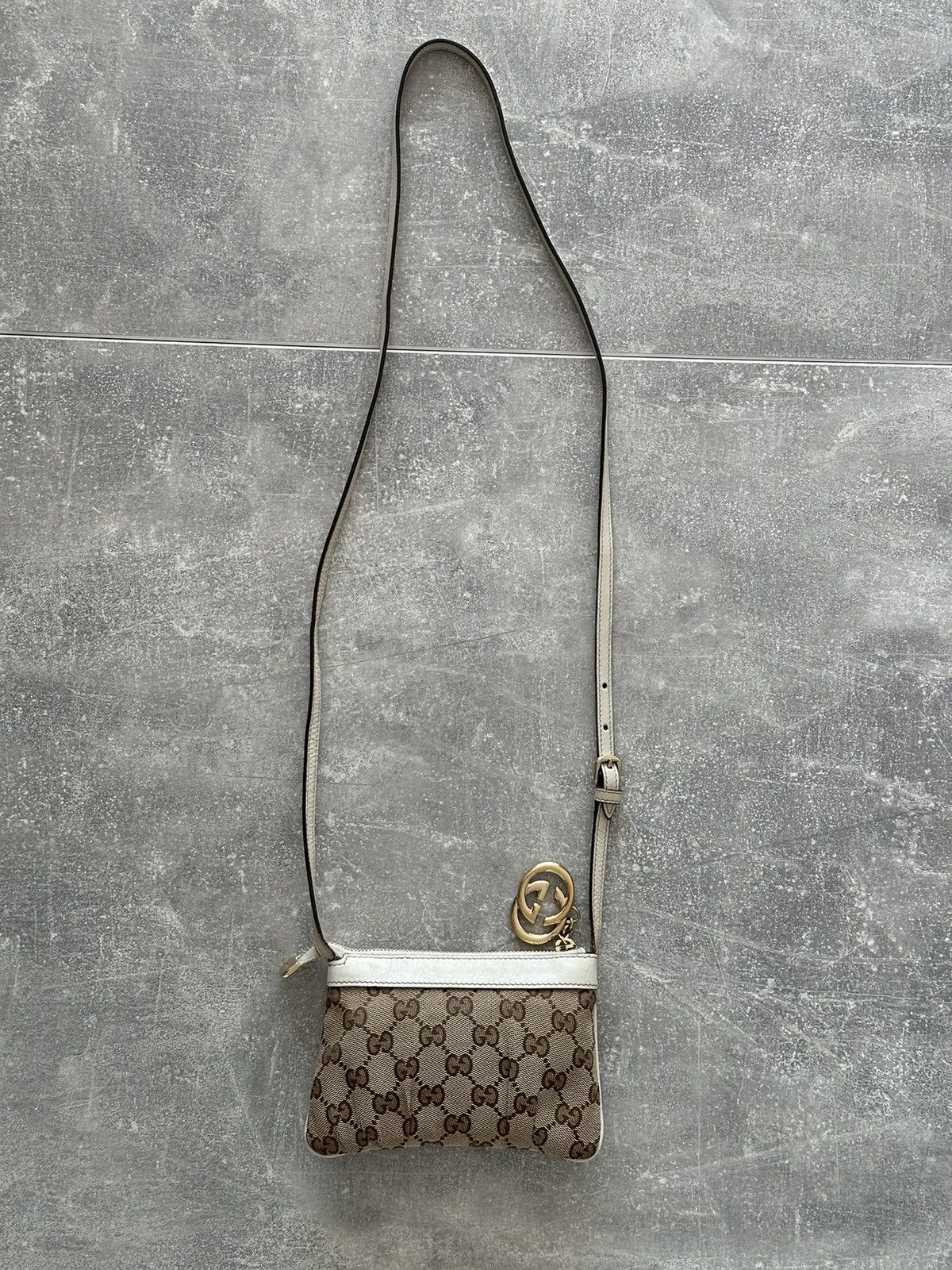 Gucci Gucci Mini Monogram Cross Body bag White/Beige 212216 Size ONE SIZE - 2 Thumbnail