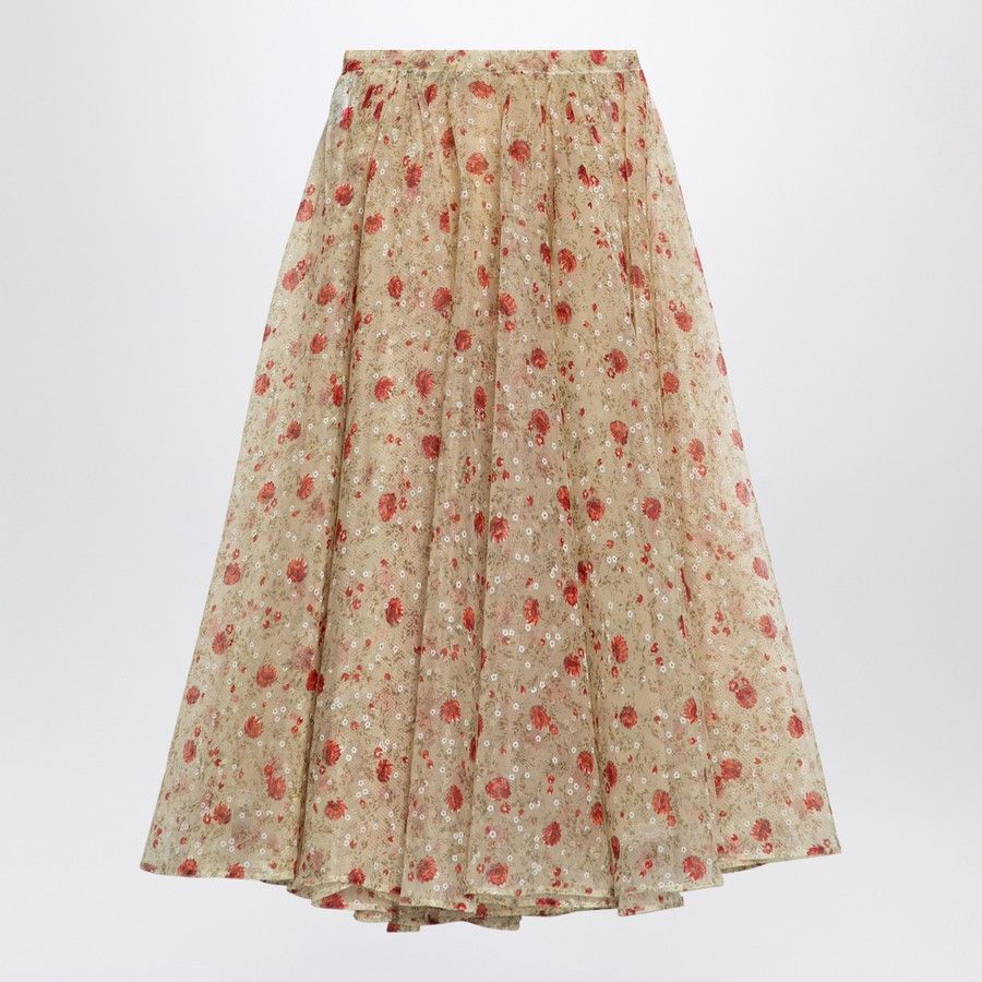 Prada o1d2blof0924 Midi Skirts in Multicolor Size 28" / US 6 / IT 42 - 1 Thumbnail