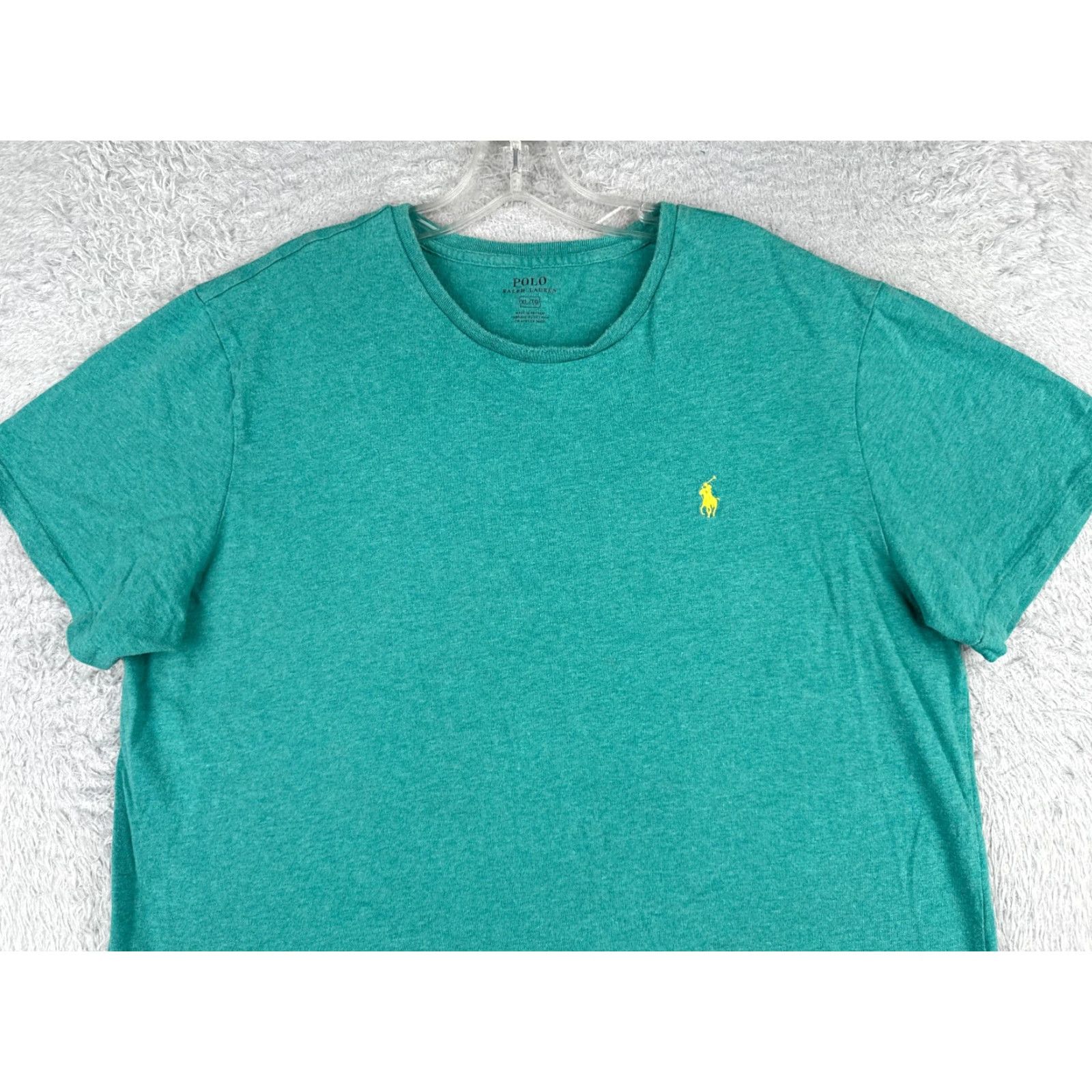 Ralph Lauren Polo Ralph Lauren Shirt Men XL Teal 100% Cotton Crew Short Sleeve Logo Embroidered Size US XL / EU 56 / 4 - 4 Thumbnail