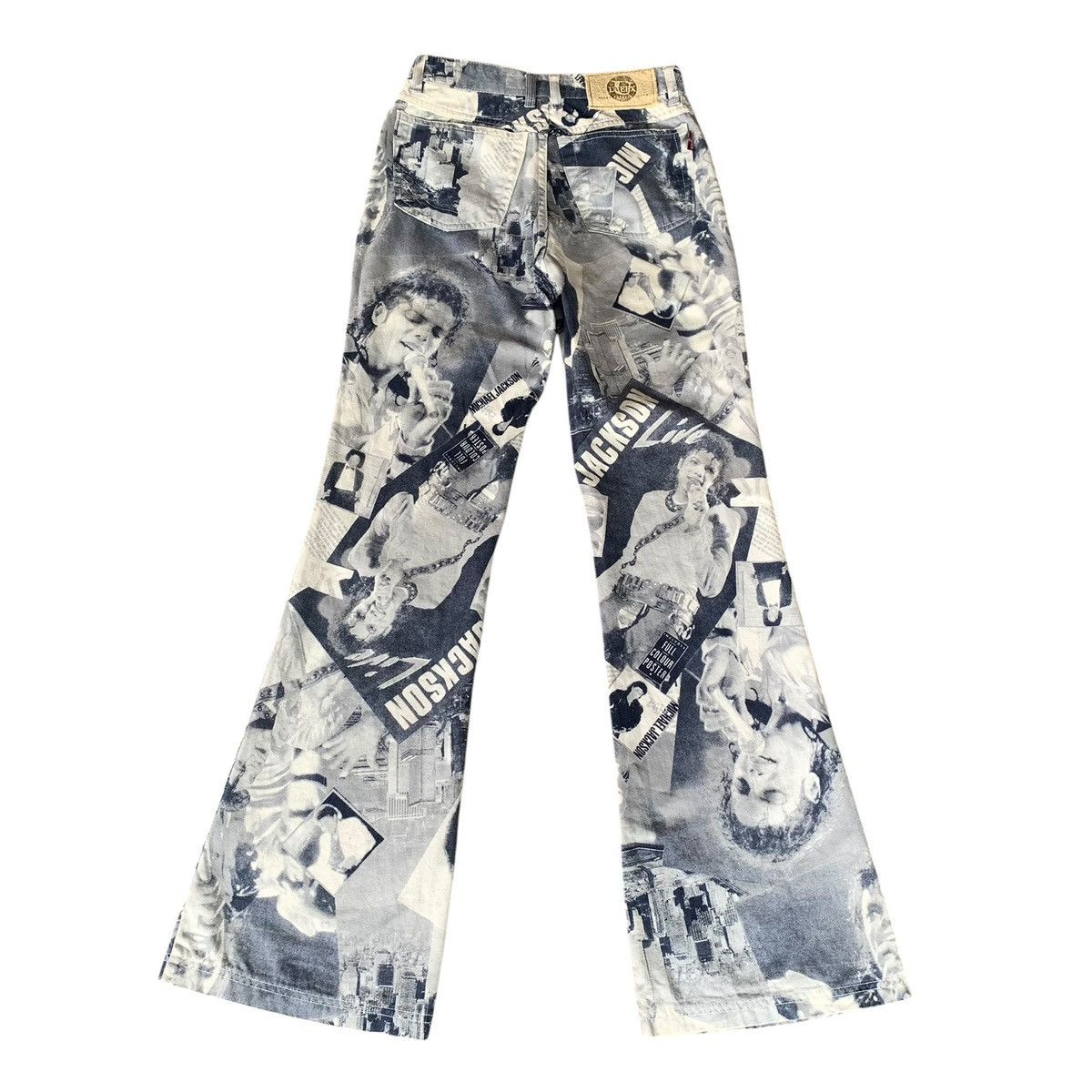 If Six Was Nine × Japanese Brand Uveex jeans Flare pants full print michael jackson art Size US 26 / EU 42 - 8 Thumbnail