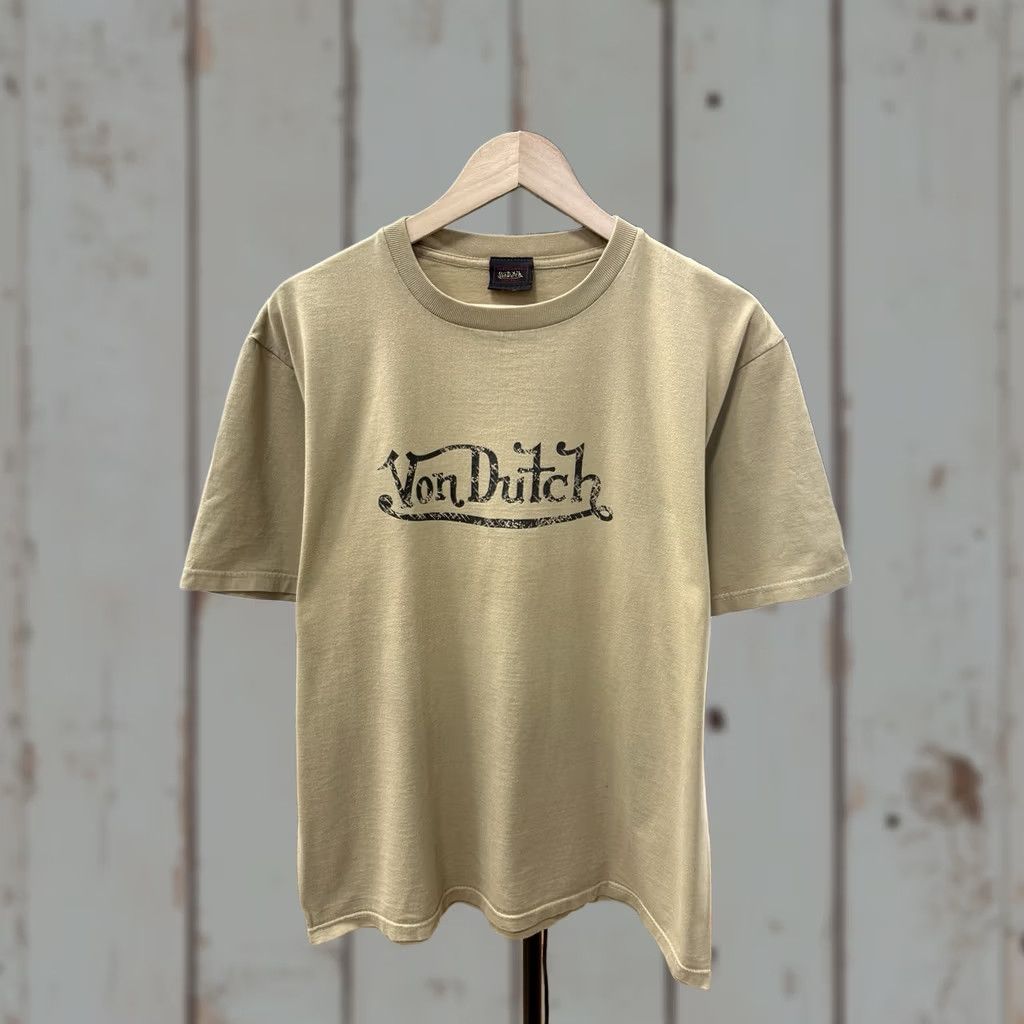 Von Dutch VINTAGE Von Dutch T-Shirt 90s Kenneth Howard Rare Retro Beige XL Mens Size US XL / EU 56 / 4 - 1 Thumbnail