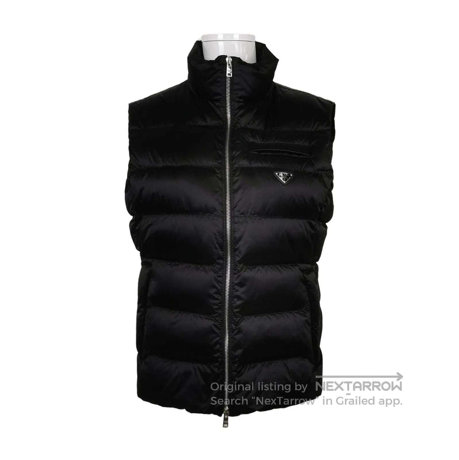 Prada Prada Black Padded Logo Zip Vest . Size US L / EU 52-54 / 3 - 1 Thumbnail
