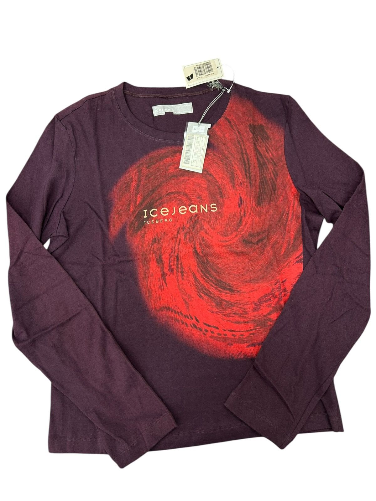 Iceberg Iceberg IceJeans Long Sleeve T-Shirt Violet - Size 46 Size L / US 10 / IT 46 - 2 Thumbnail