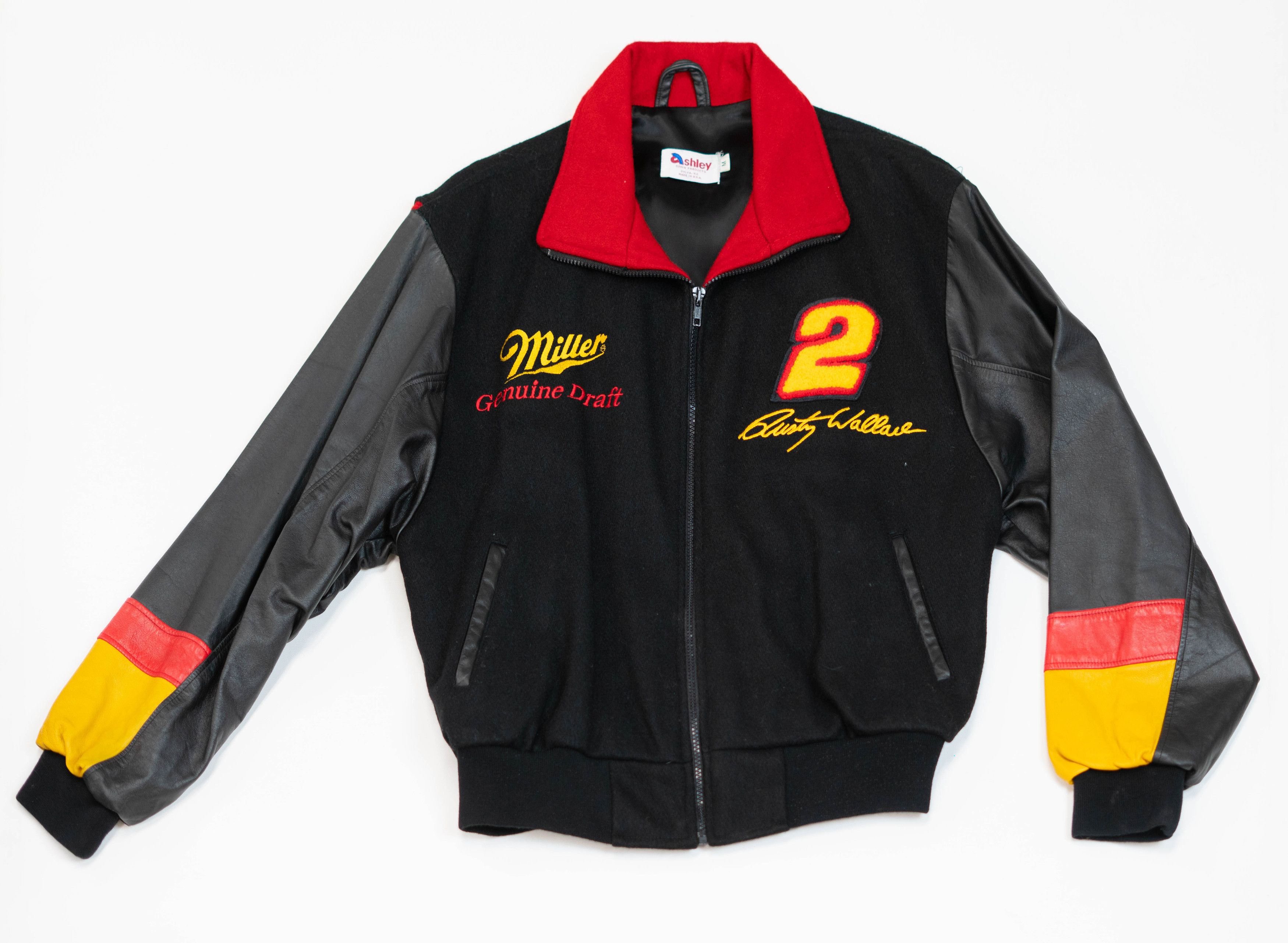 NASCAR × Vintage Vintage NASCAR Rusty Wallace Leather Jacket Men Size M Size US M / EU 48-50 / 2 - 1 Thumbnail