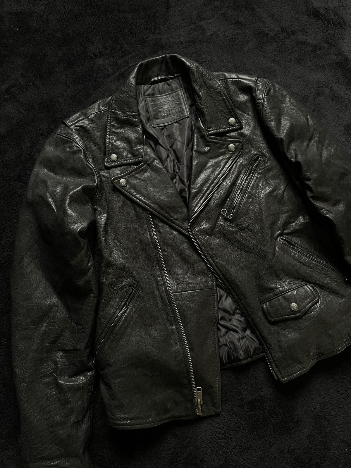 Levi's Vintage 00s Levi‘s Leather Jacket Avant-garde Size S Size S / US 4 / IT 40 - 5 Thumbnail