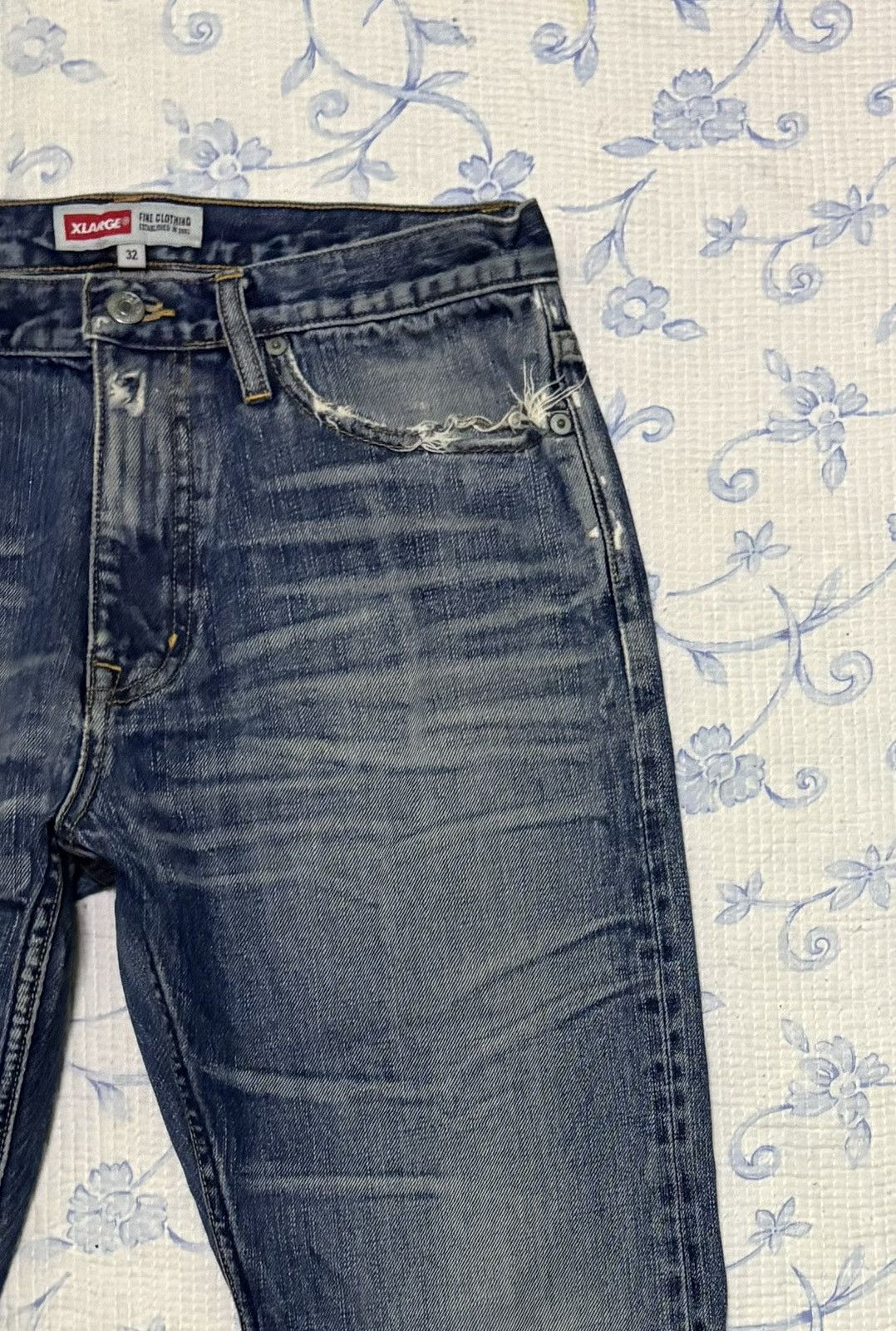 X-LARGE XLarge Streetwear Selvedge Distressed Denim Size US 32 / EU 48 - 6 Thumbnail