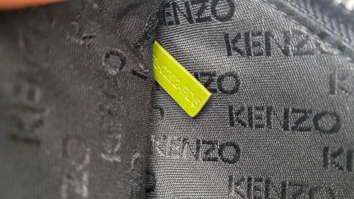Kenzo KENZO Large 'Boke Flower' Leather Clutch - Khaki Size ONE SIZE - 10 Thumbnail