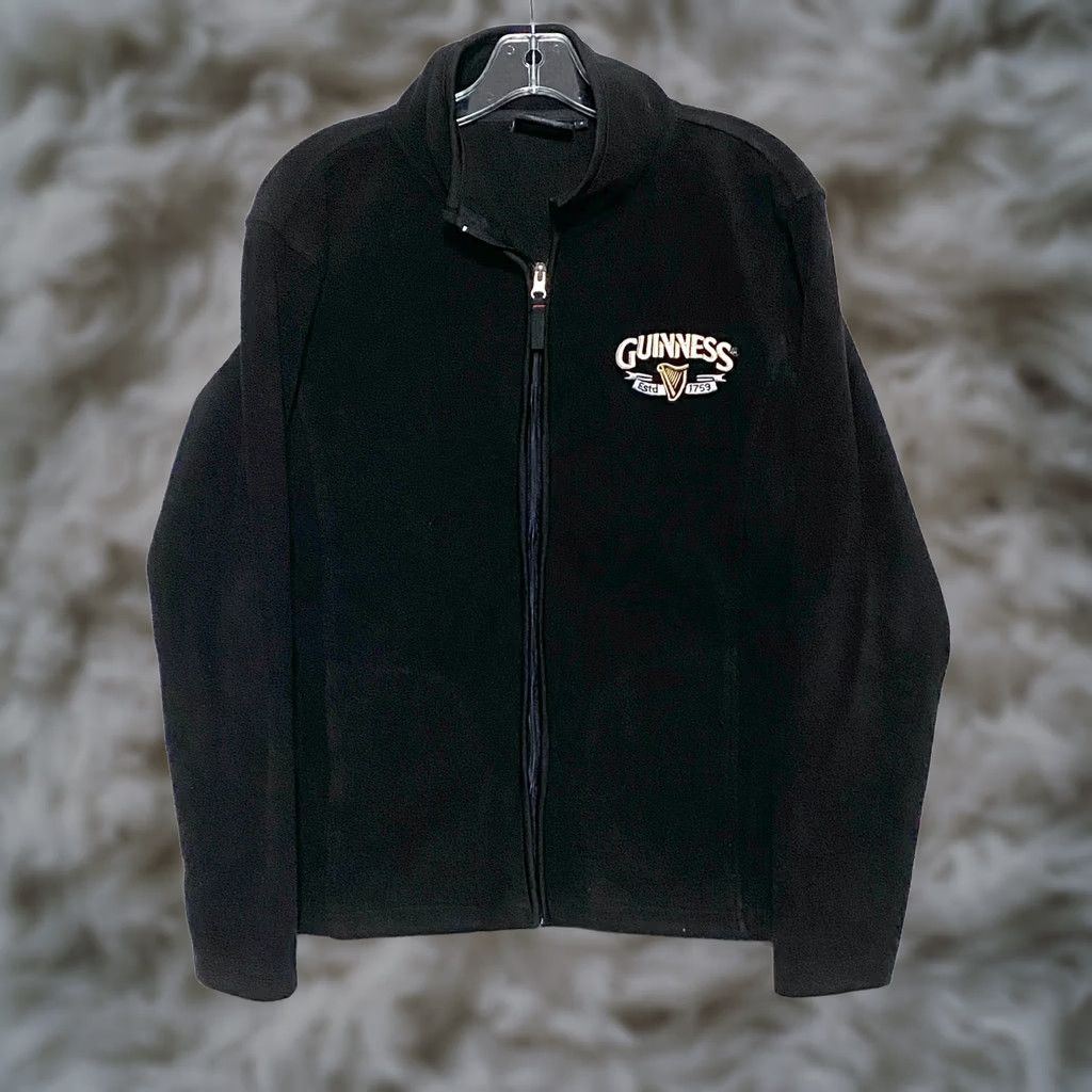 Vintage VINTAGE Guinness Jacket Full Zip Embroidered Spell Out Harp Logo Fleece Beer Mens Small Size US S / EU 44-46 / 1 - 1 Thumbnail