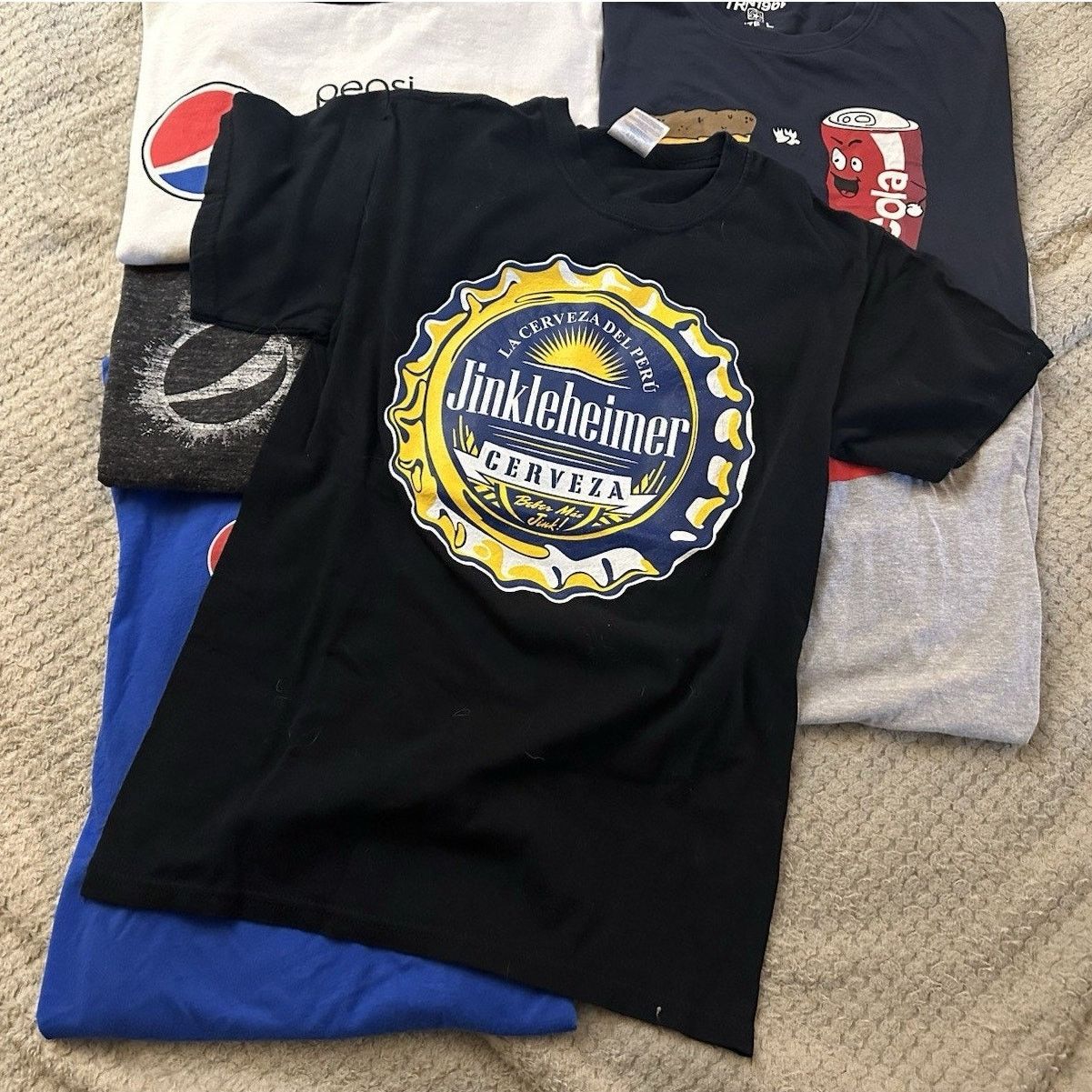 Pepsi Lot Of 7 Soft Drink & Beer Promo Shirts Assorted Sizes Size US L / EU 52-54 / 3 - 3 Thumbnail