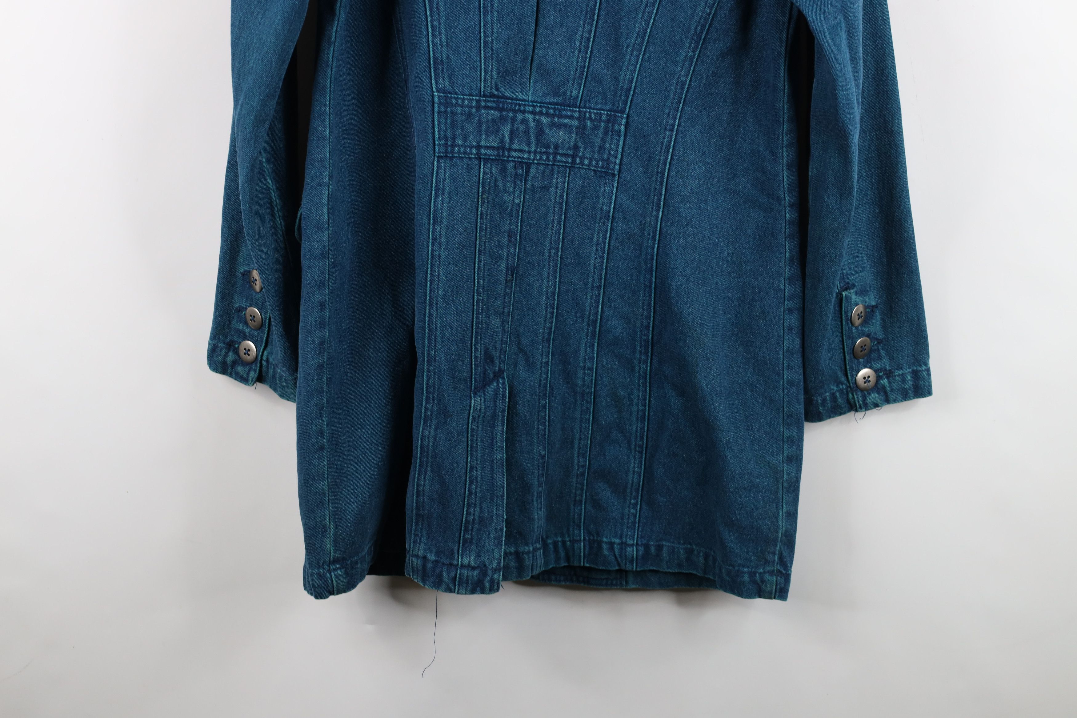 Vintage Vintage 90s Streetwear Stonewashed Denim Jean Blazer Jacket Size M / US 6-8 / IT 42-44 - 15 Thumbnail