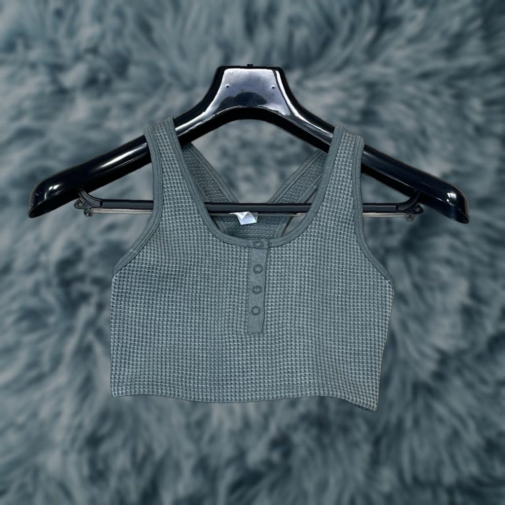 Vintage Offline Sports Bra NWT Sage Green Grey Recharge Thermal Casual Loungewear Size S Women Small Bra Size ONE SIZE - 1 Thumbnail