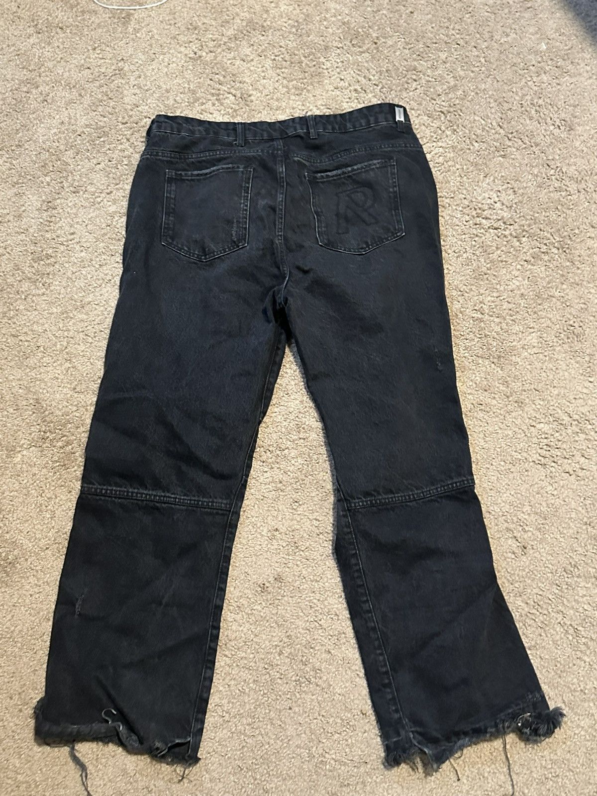 Represent Clo. Represent R2 Stepped Hem Denim - Off Black - 38 / Off Black Size US 38 / EU 54 - 3 Thumbnail