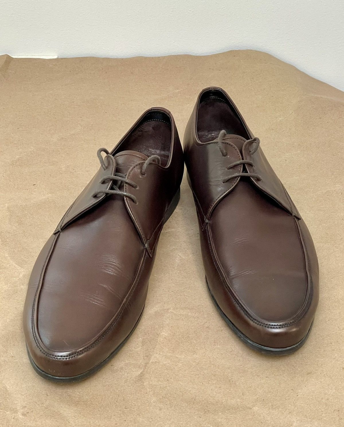 Prada PRADA MENS Black Lace Up Derby Sz EU42.5/ US9.5 Italy New Size US 9.5 / EU 42-43 - 4 Thumbnail