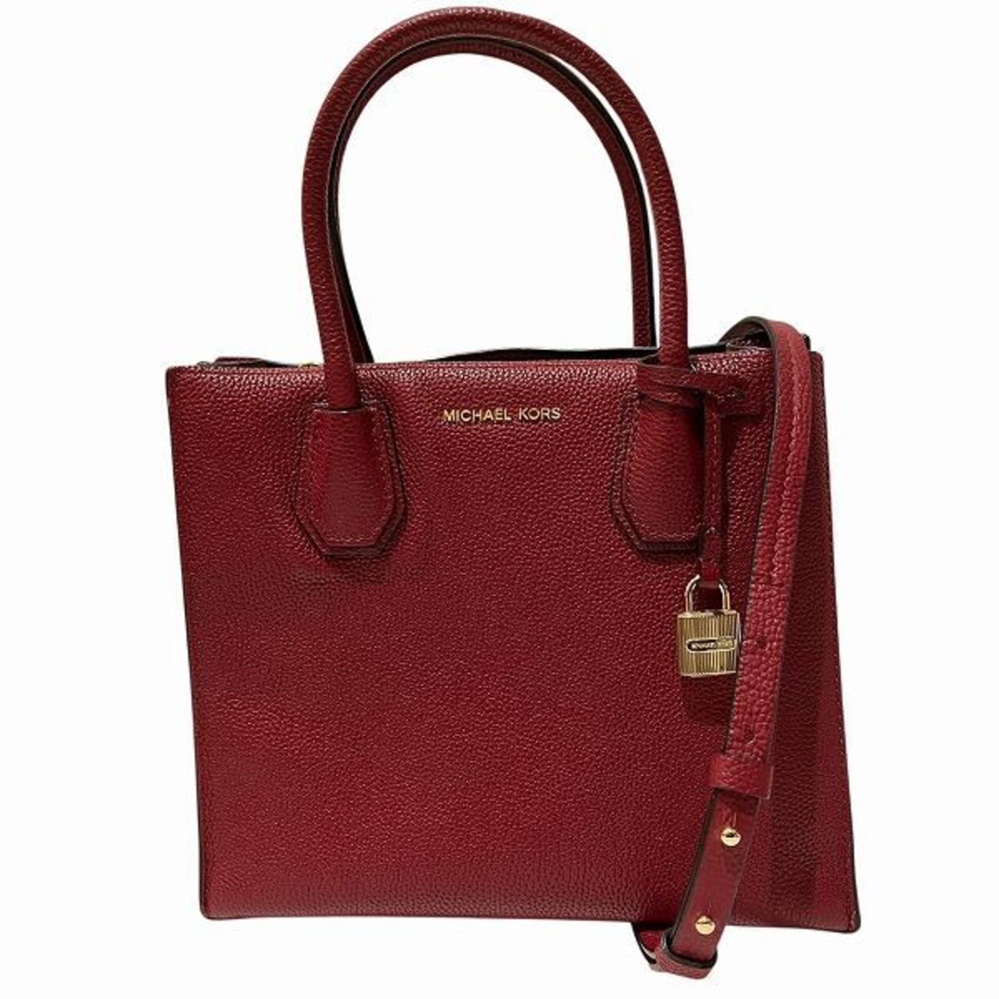Michael Kors Red Leather 2Way Bag Handbag Shoulder Women's