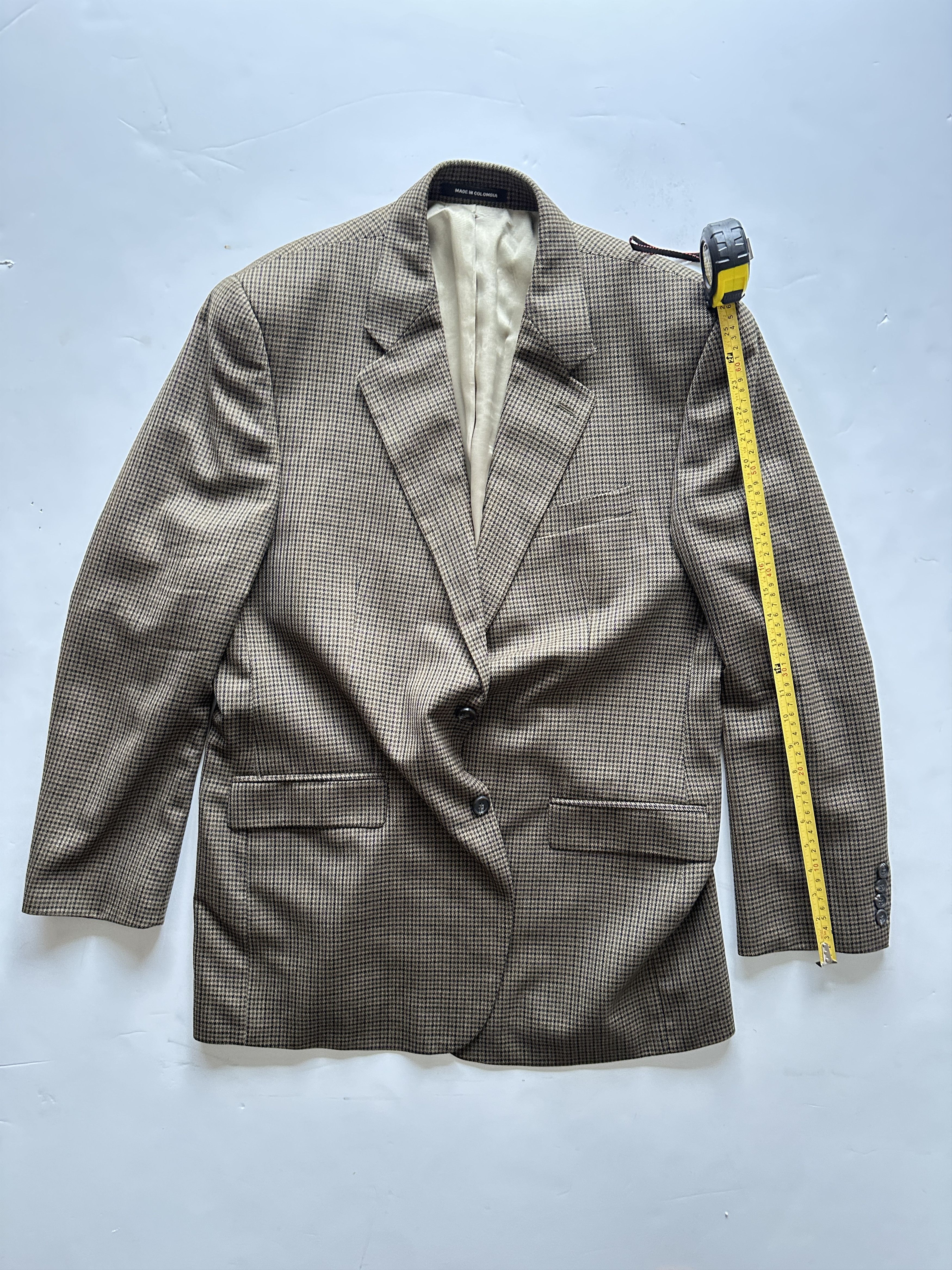 Ralph Lauren Ralph Lauren Brown Houndstooth Wool Blazer — 46L Size 46L - 2 Thumbnail