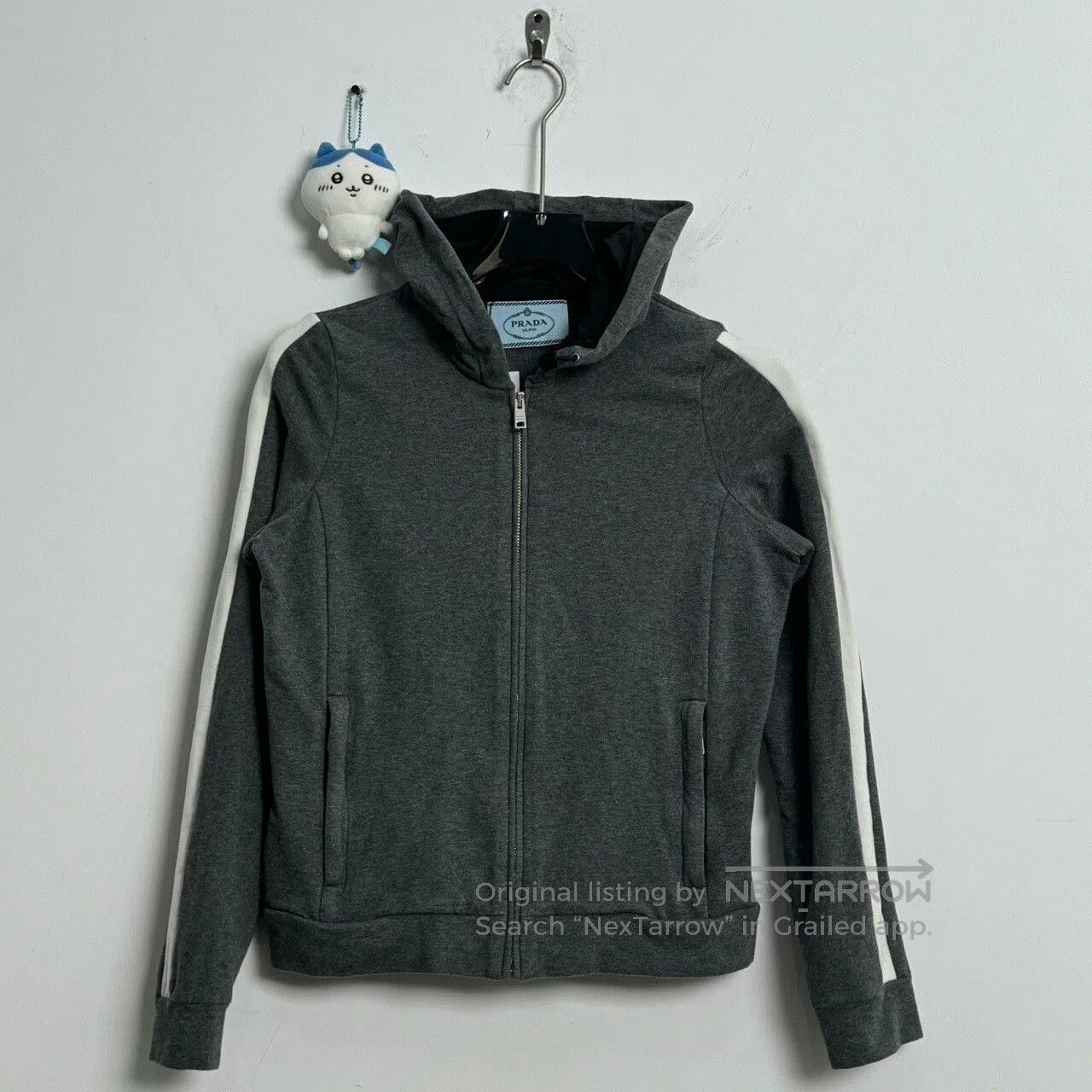 Prada Red Prada Zip Hoodie with Logo. Size US L / EU 52-54 / 3 - 1 Thumbnail