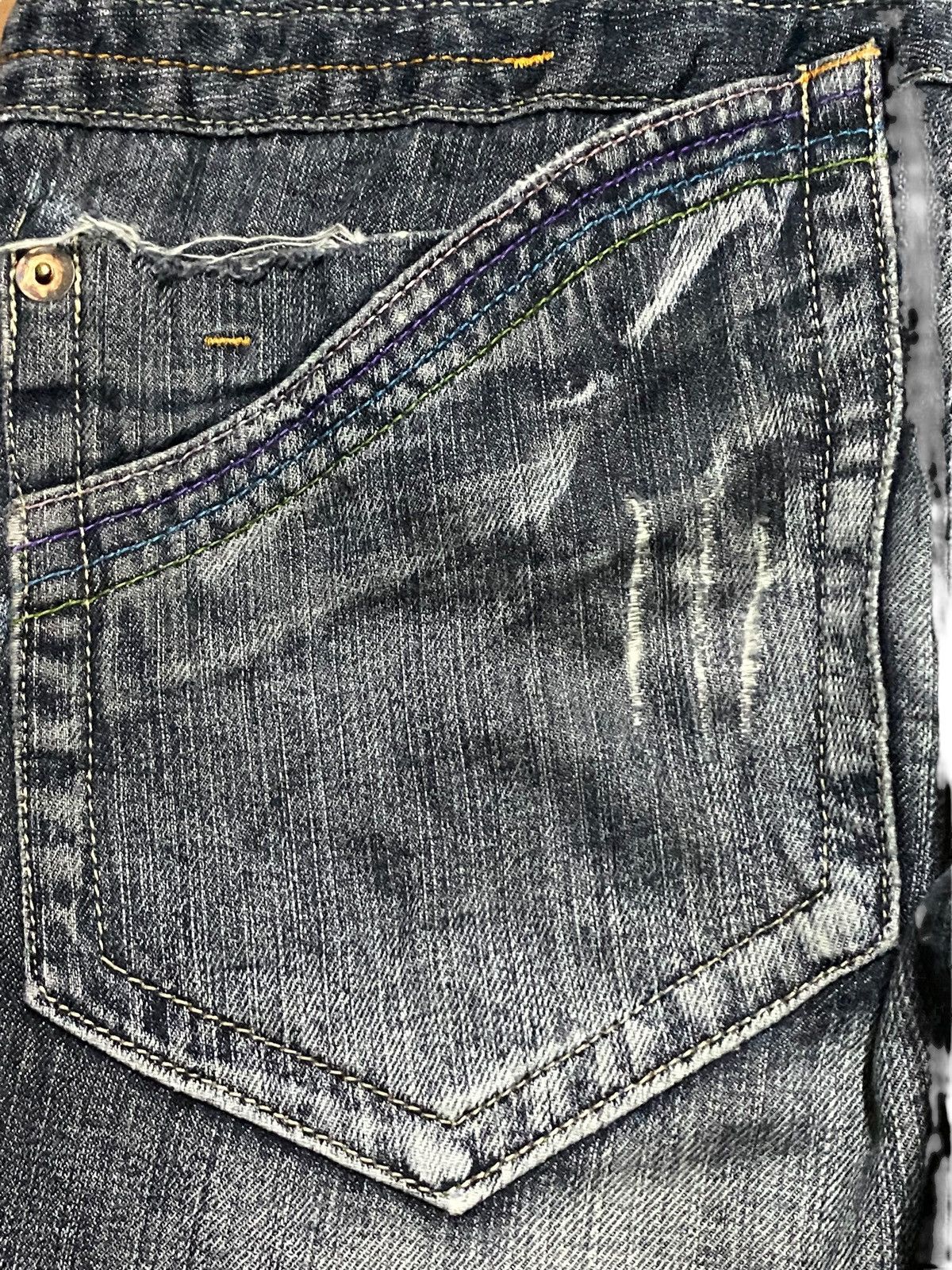 Kapital Rare Authentic Root Three Style Baggy Jeans Buckle Back Size US 33 - 14 Thumbnail