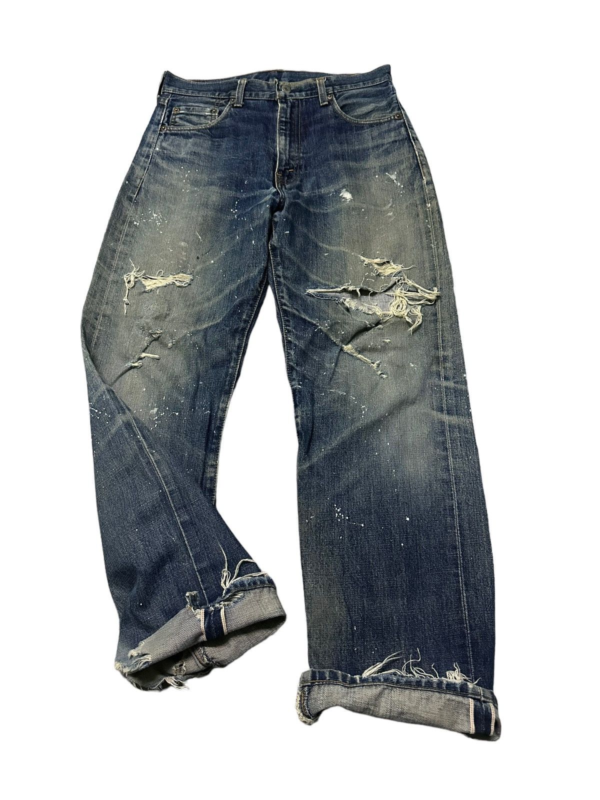 Levi's Vintage 90s Levi’s 501 bigE top button J09 rusty wash jeans Size US 32 / EU 48 - 3 Thumbnail
