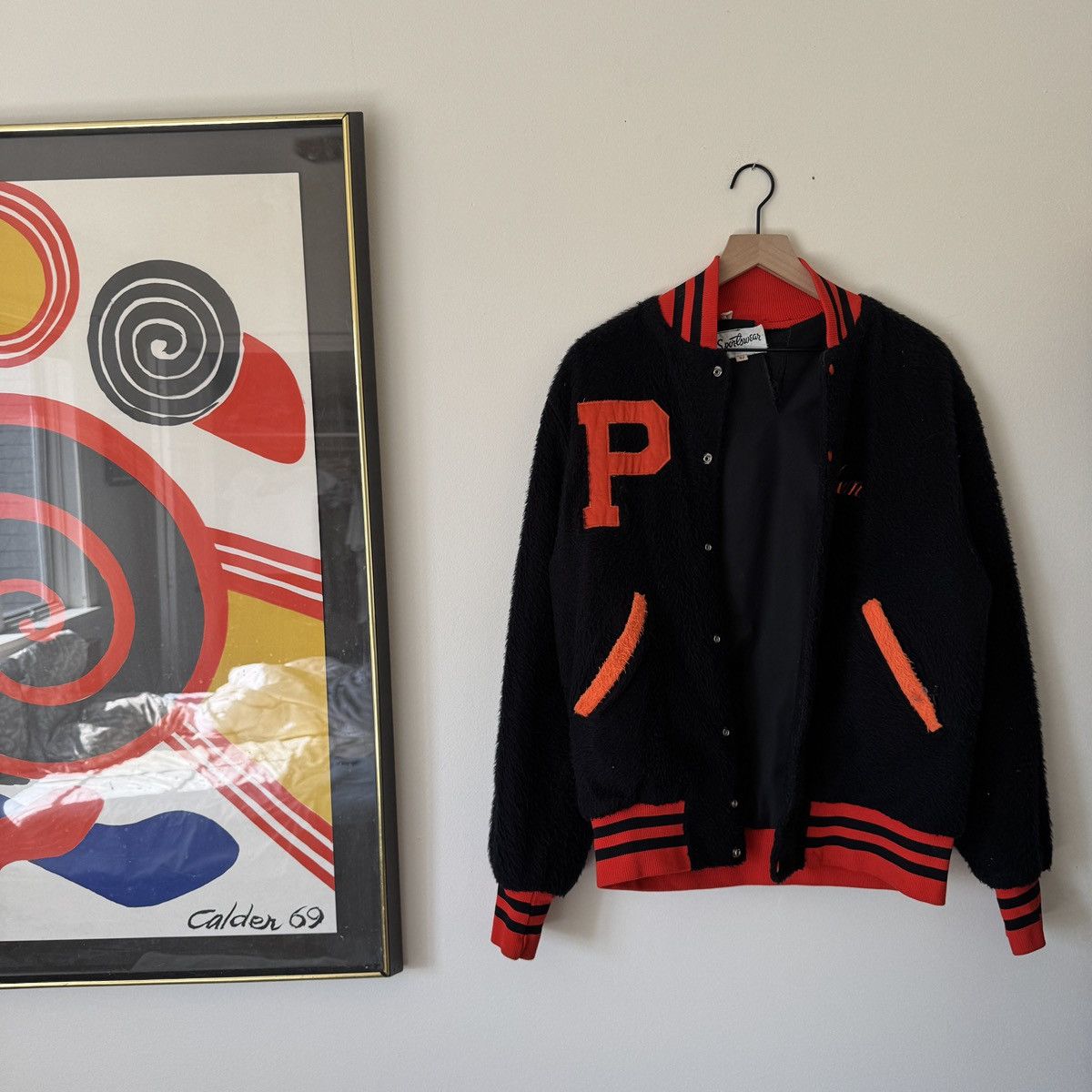 Vintage 60s Sportswear “Falcons Wrestling” Fur Jacket Size US L / EU 52-54 / 3 - 6 Thumbnail