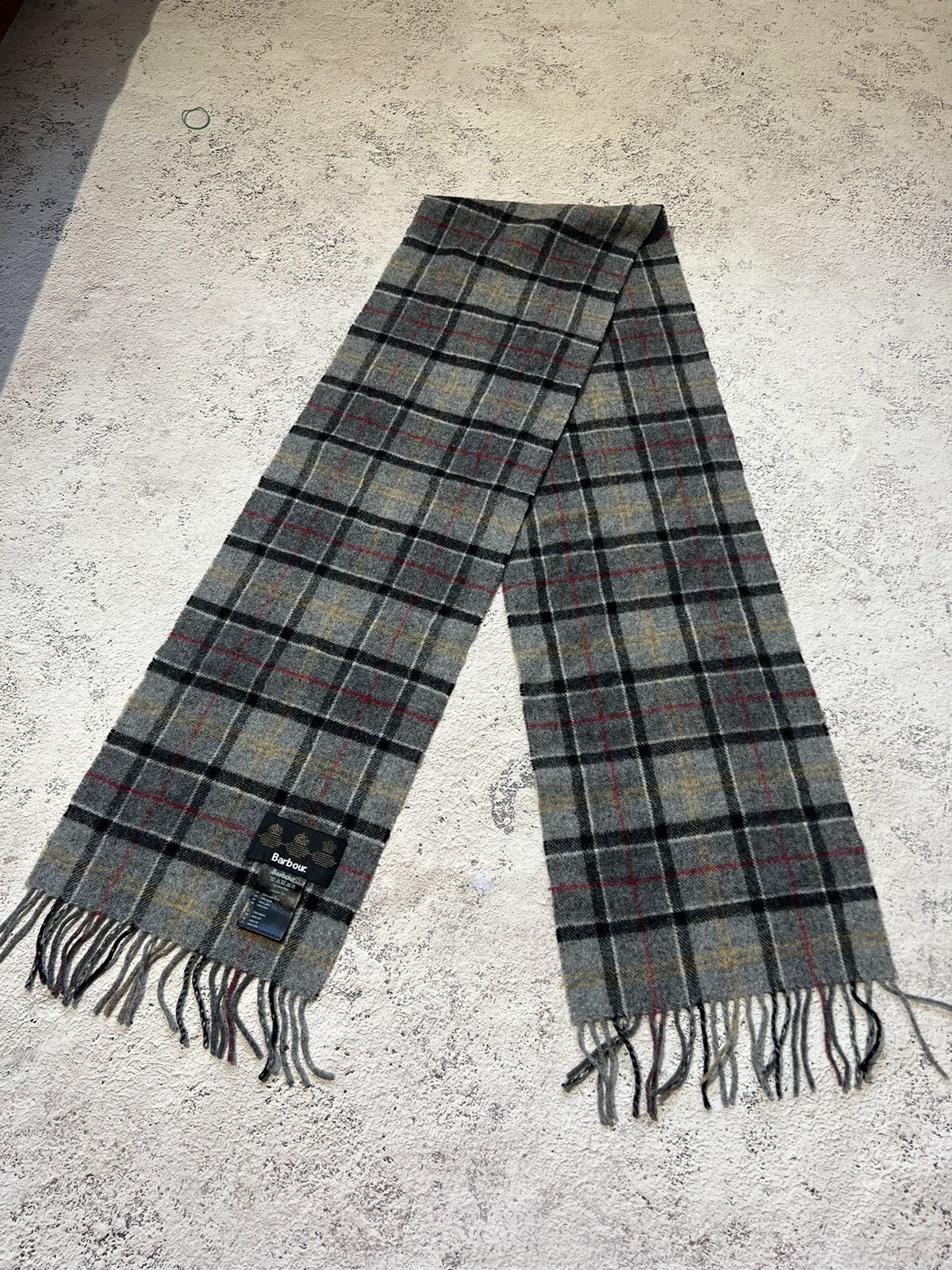 Barbour × Vintage Vintage Barbour Lambswool Scarf Size ONE SIZE - 1 Thumbnail