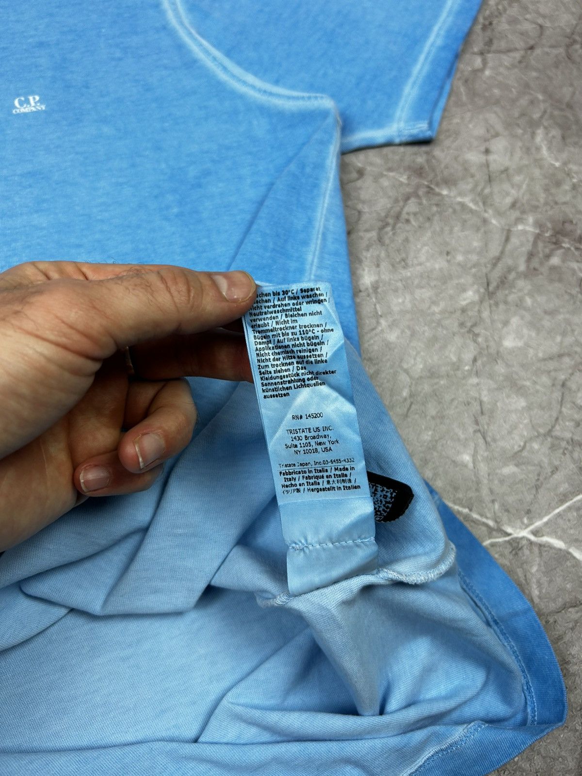 C.P. Company × Vintage C.P Company T-shirt baby blue small logo Size US XL / EU 56 / 4 - 7 Thumbnail