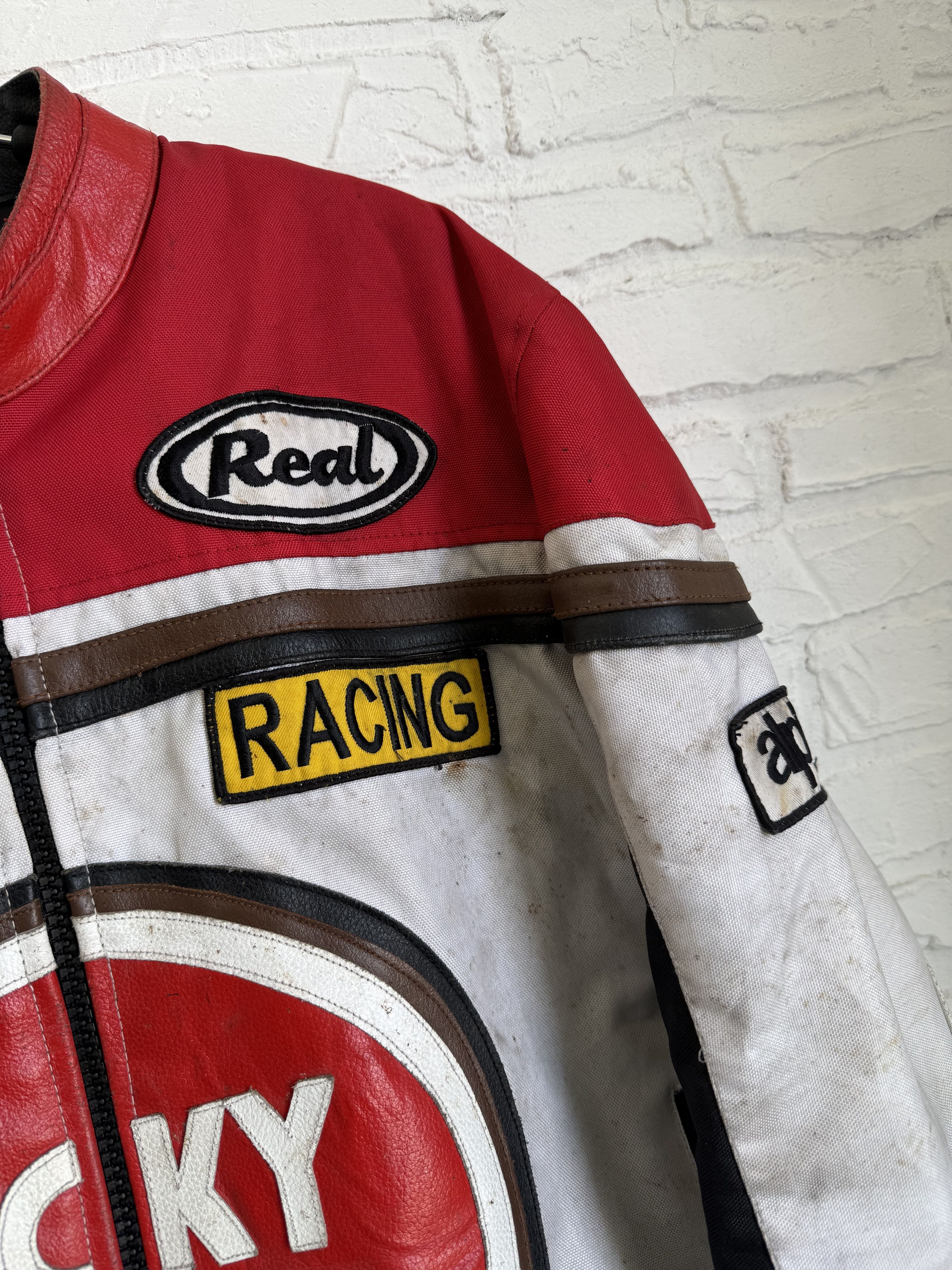 Vintage Vintage Lucky Strike Racing Jacket Moto Biker Leather Size US L / EU 52-54 / 3 - 9 Thumbnail