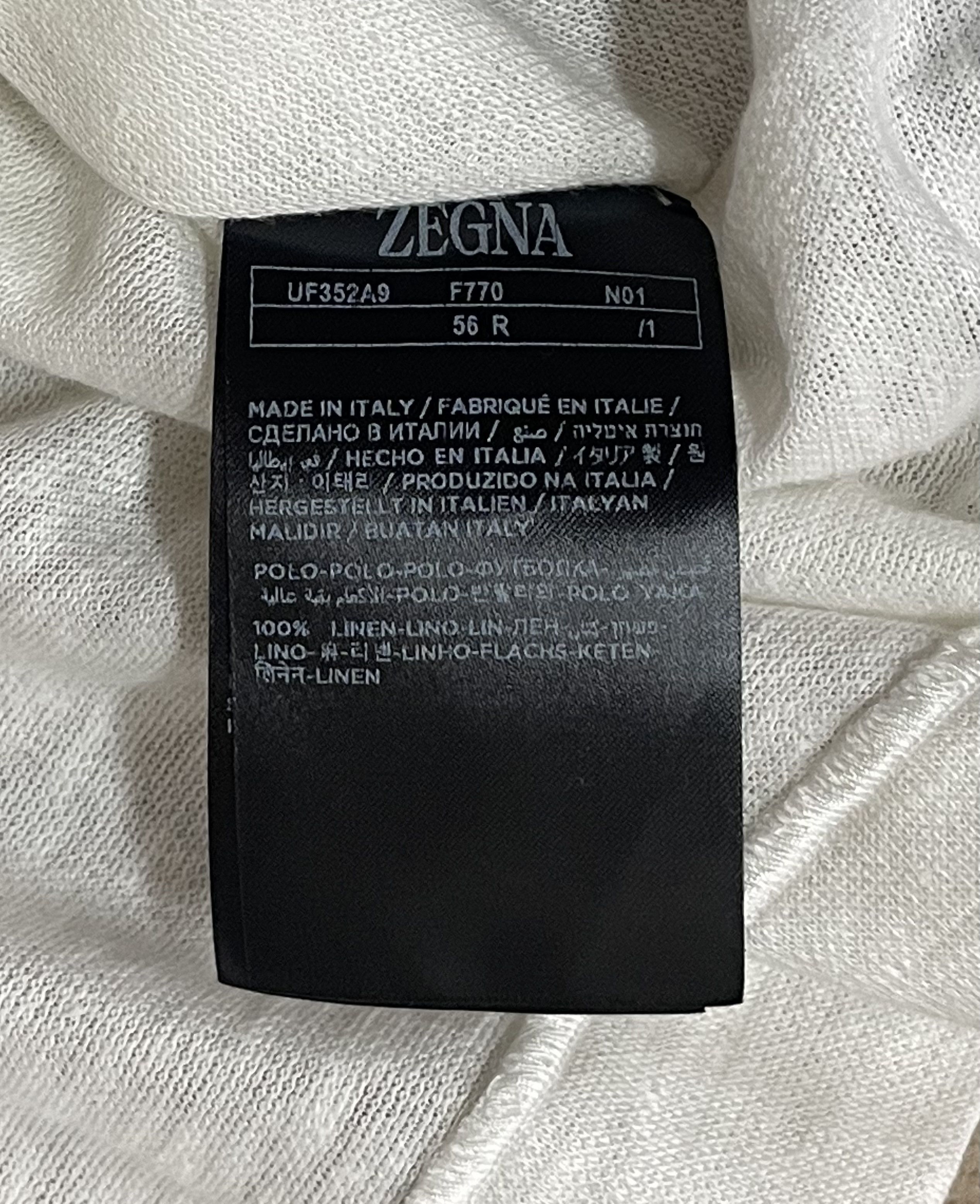 Ermenegildo Zegna $1250 NWT Ermenegildo Zegna Oasi Shirt White Linen XL/54 Size US XL / EU 56 / 4 - 4 Thumbnail