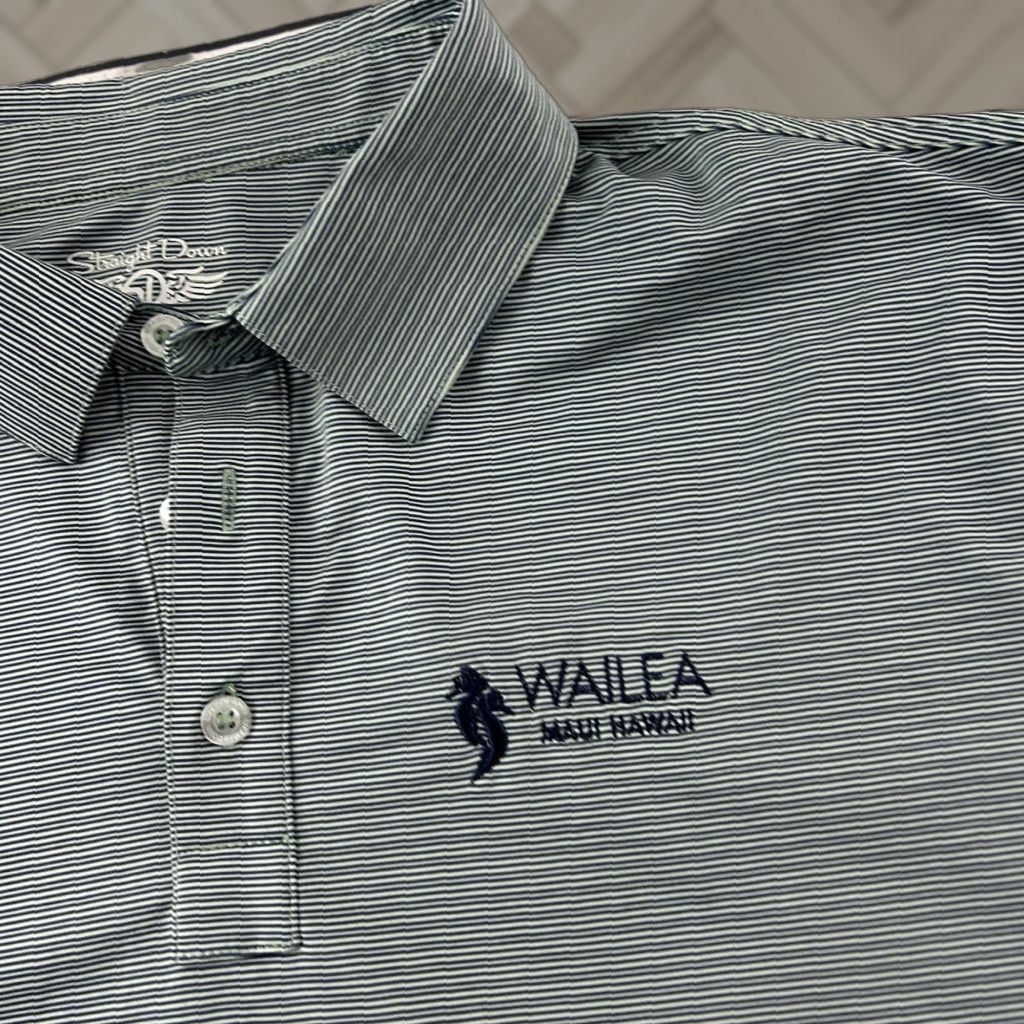 Vintage Straight Down Wailea Maui Short Sleeve Golf Polo Shirt Mens XXL Blue Performance Shirt Womens? Size US XXL / EU 58 / 5 - 1 Thumbnail