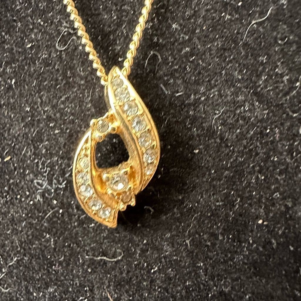 Dior Christian Dior Vintage Rhinestone Pendant Necklace Size ONE SIZE - 2 Thumbnail