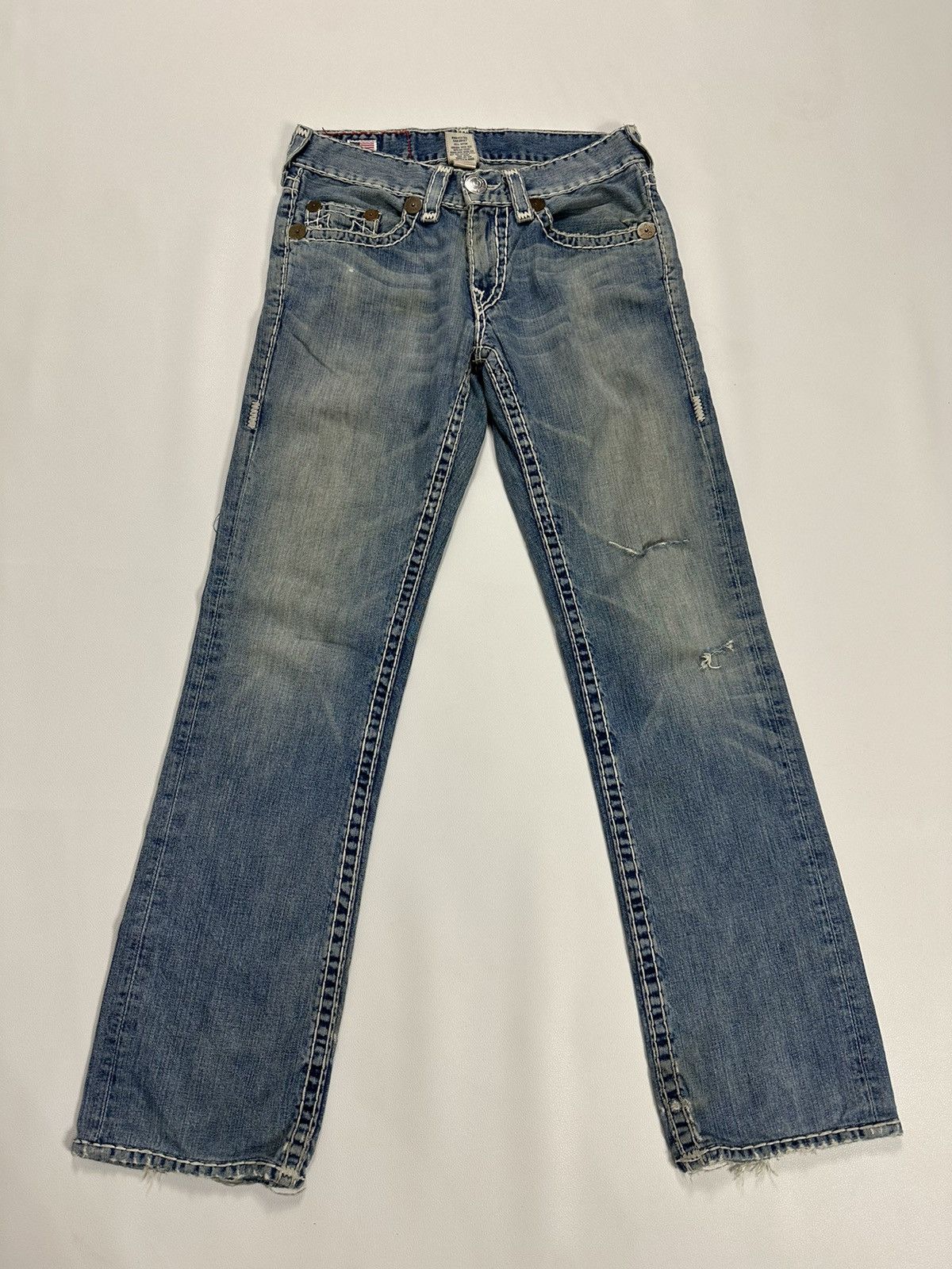 True Religion True Religion Bobby Super T Distressed Denim Size US 31 - 1 Thumbnail